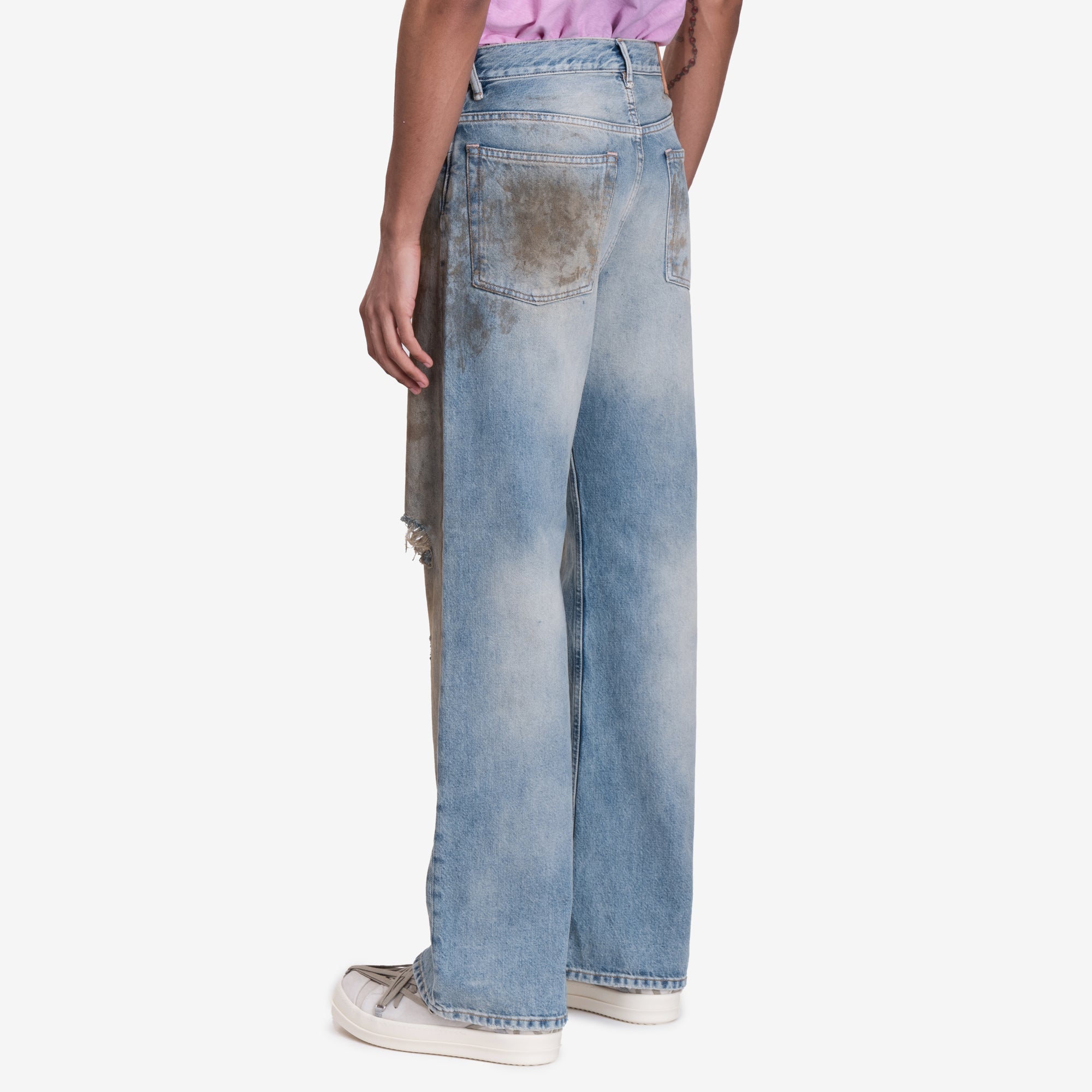 Acne Studios 2021M Penicillin Loose Fit Jeans Mid Blue - 4