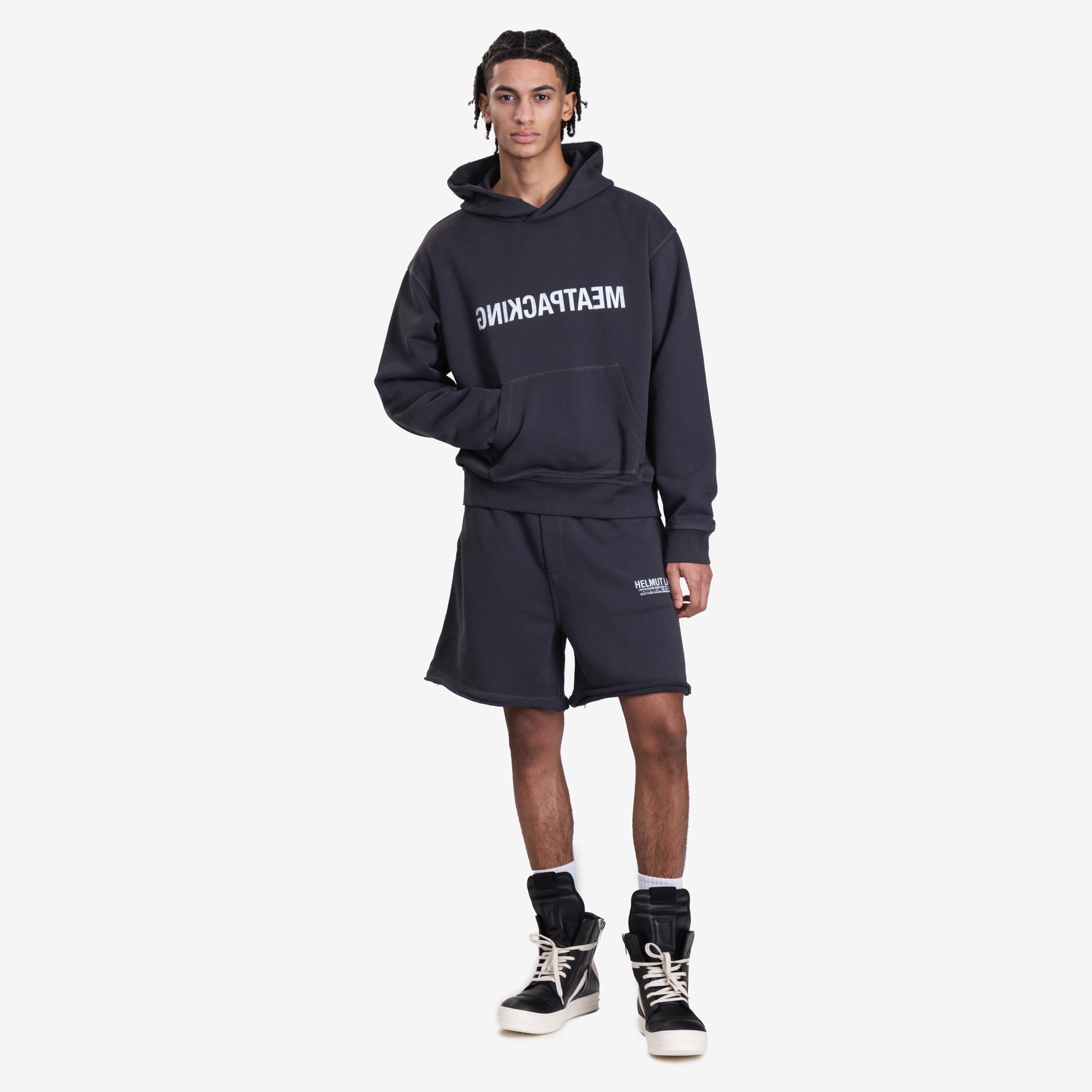 Rick Owens Geobasket Sneakers Black/Milk/Milk - 2