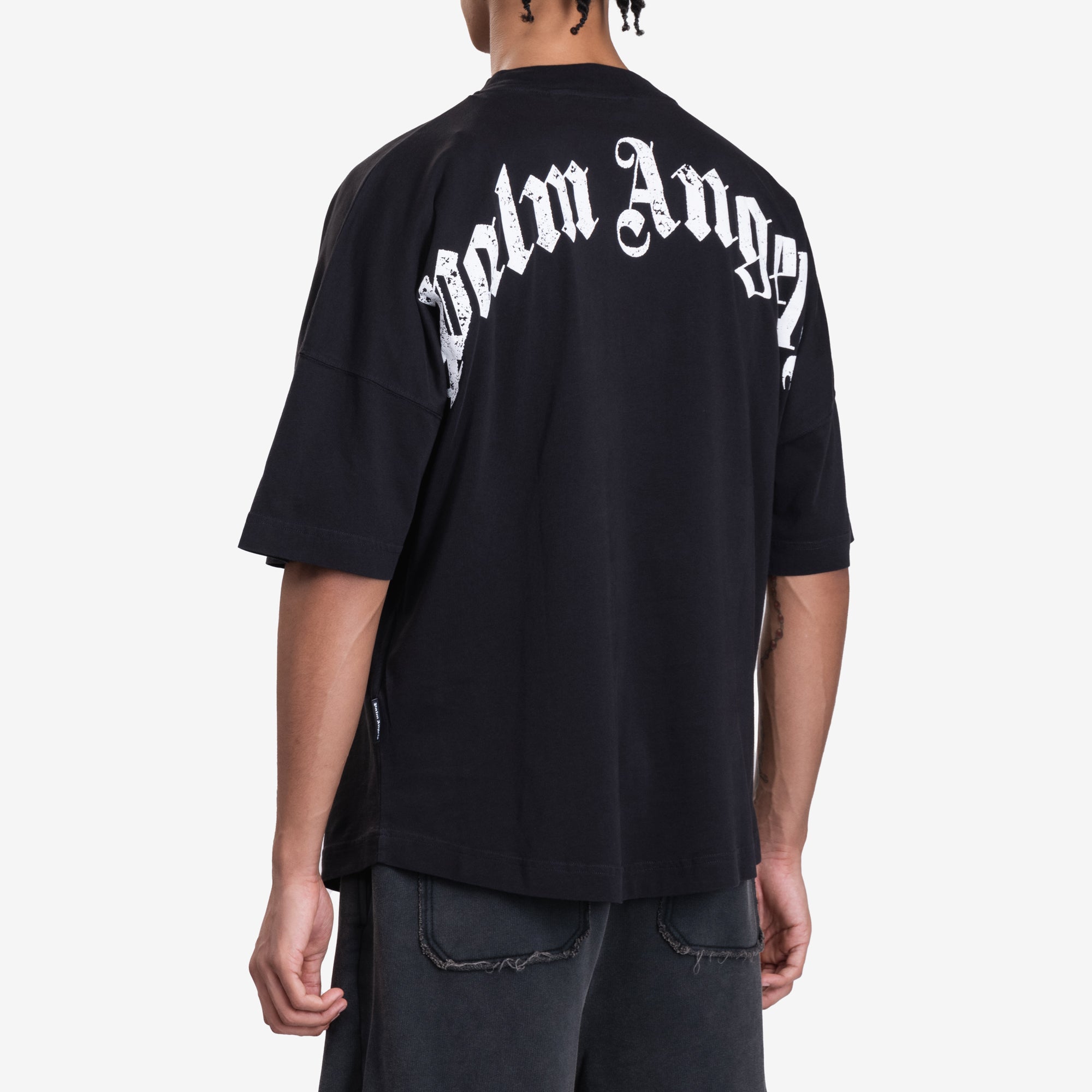 Photo of Palm Angels Back Curved Logo Over T-Shirt - 4