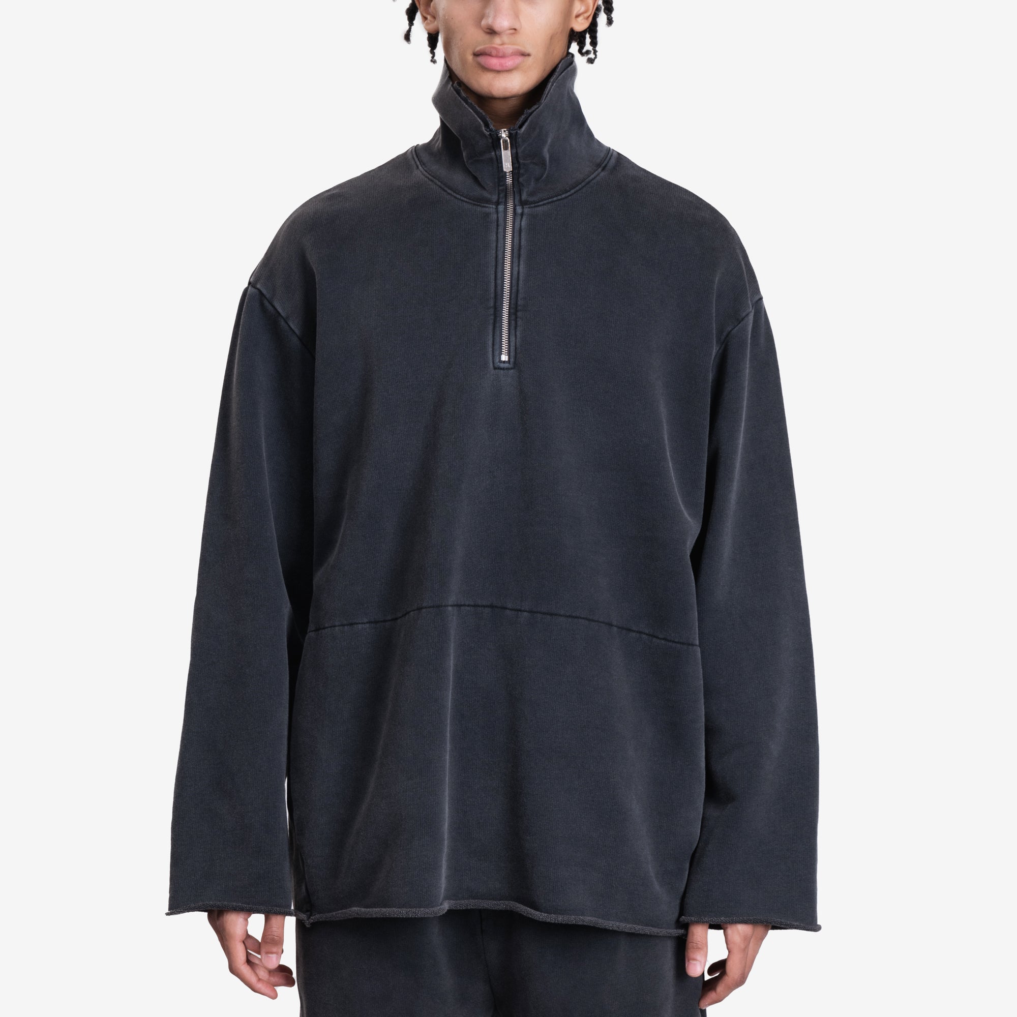 Helmut Lang GD Upstate Quarter Zip Sweatshirt Black - 1