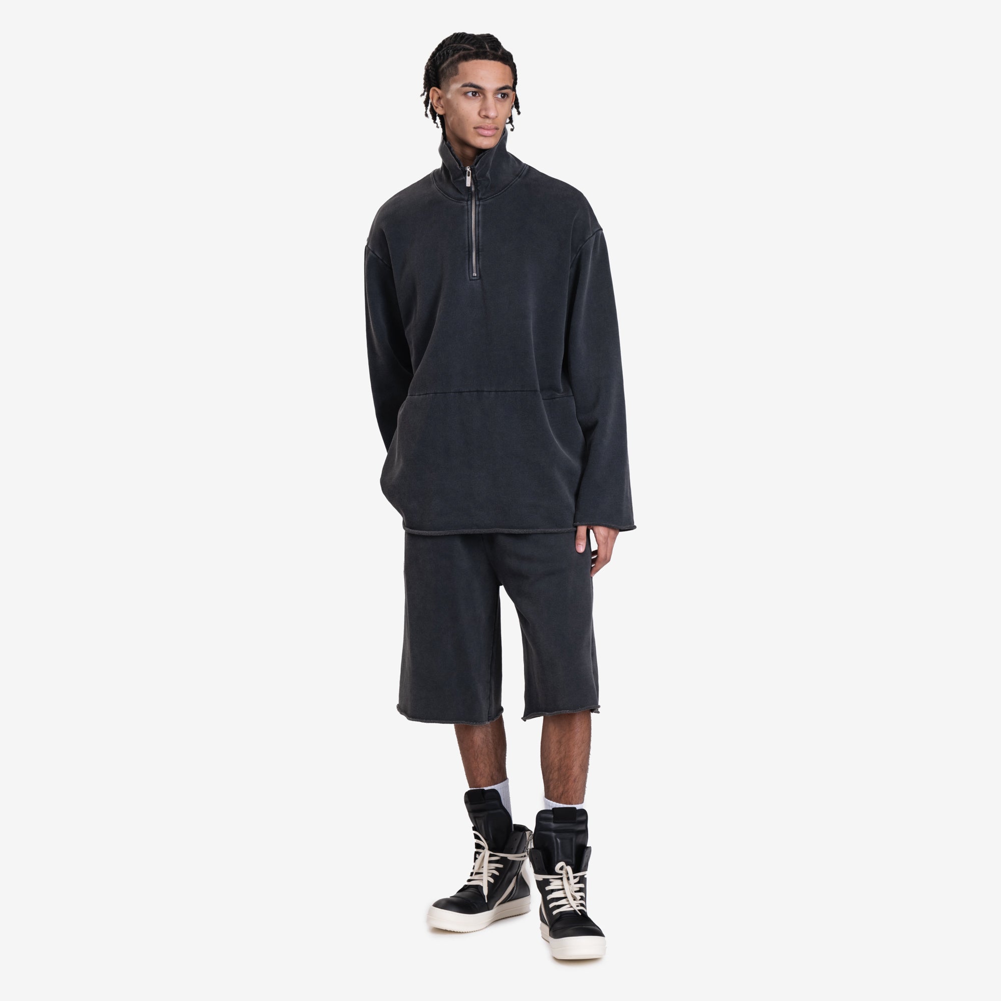 Helmut Lang GD Upstate Quarter Zip Sweatshirt Black - 2