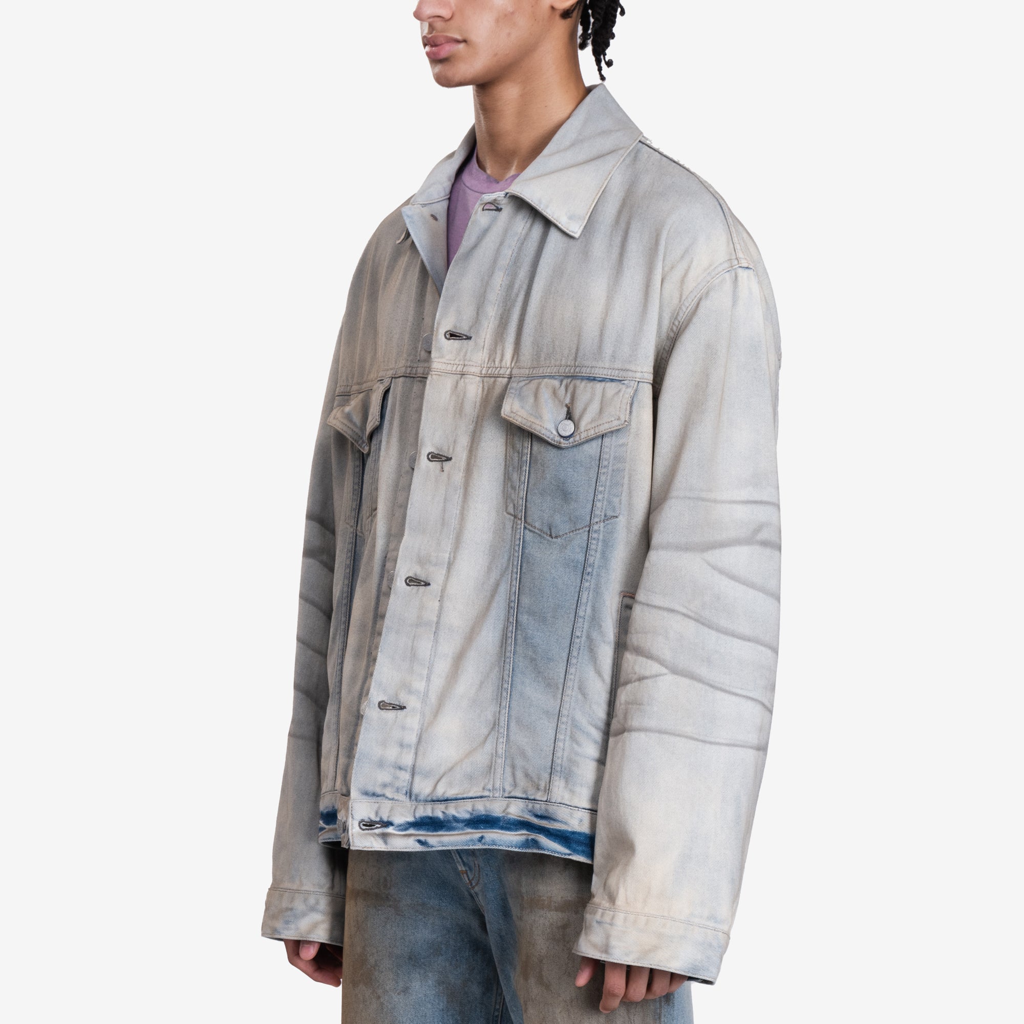 Acne Studios Oversized Denim Jacket Light Blue - 3