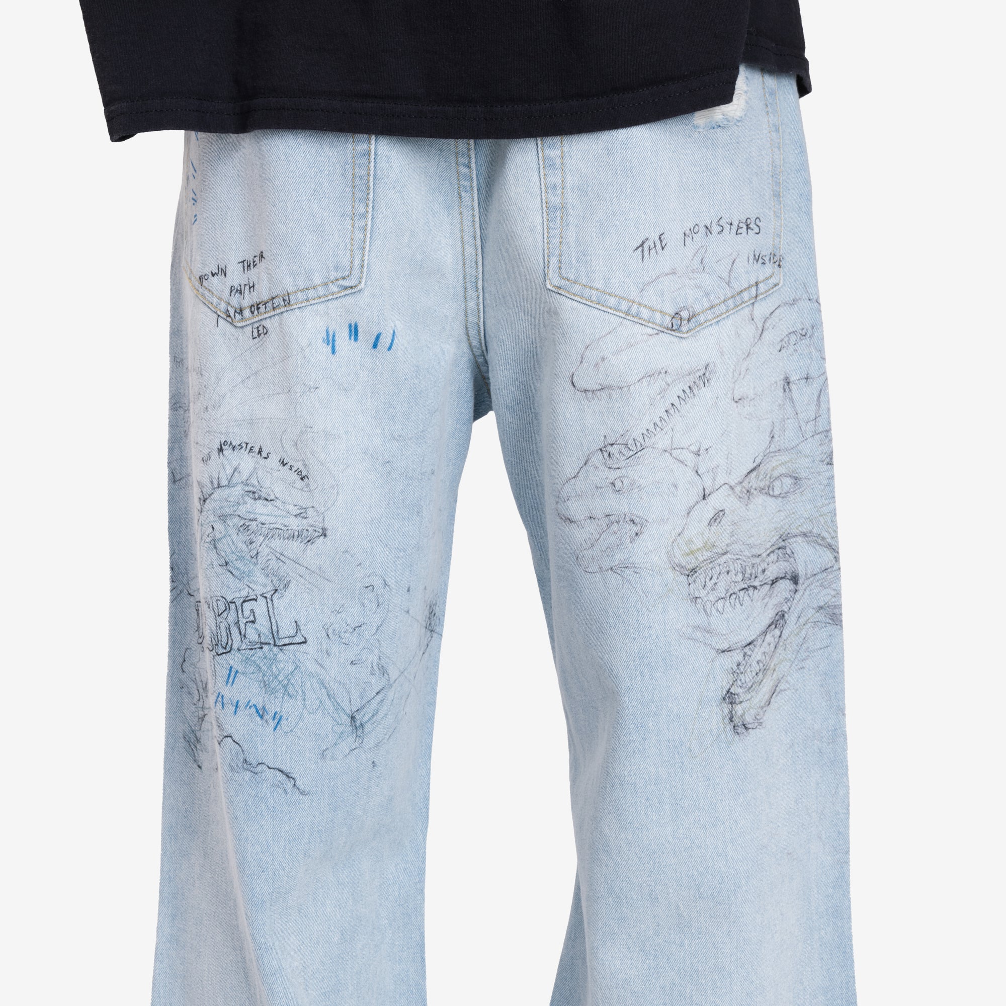 Dom Rebel Conflict Bootcut Jeans Light Blue - 6