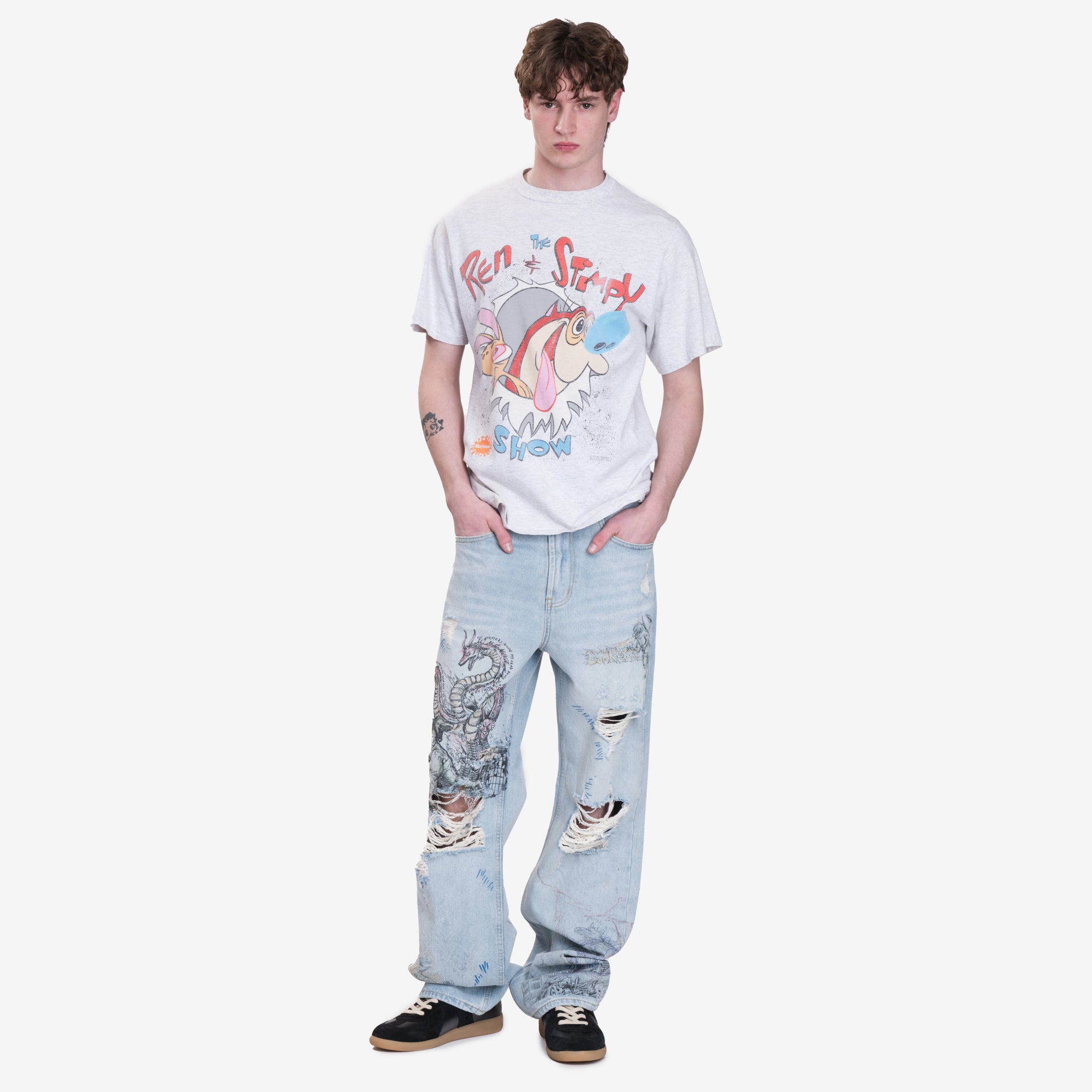 Earthling VIP Ren and Stimpy Vintage T-Shirt White - 2