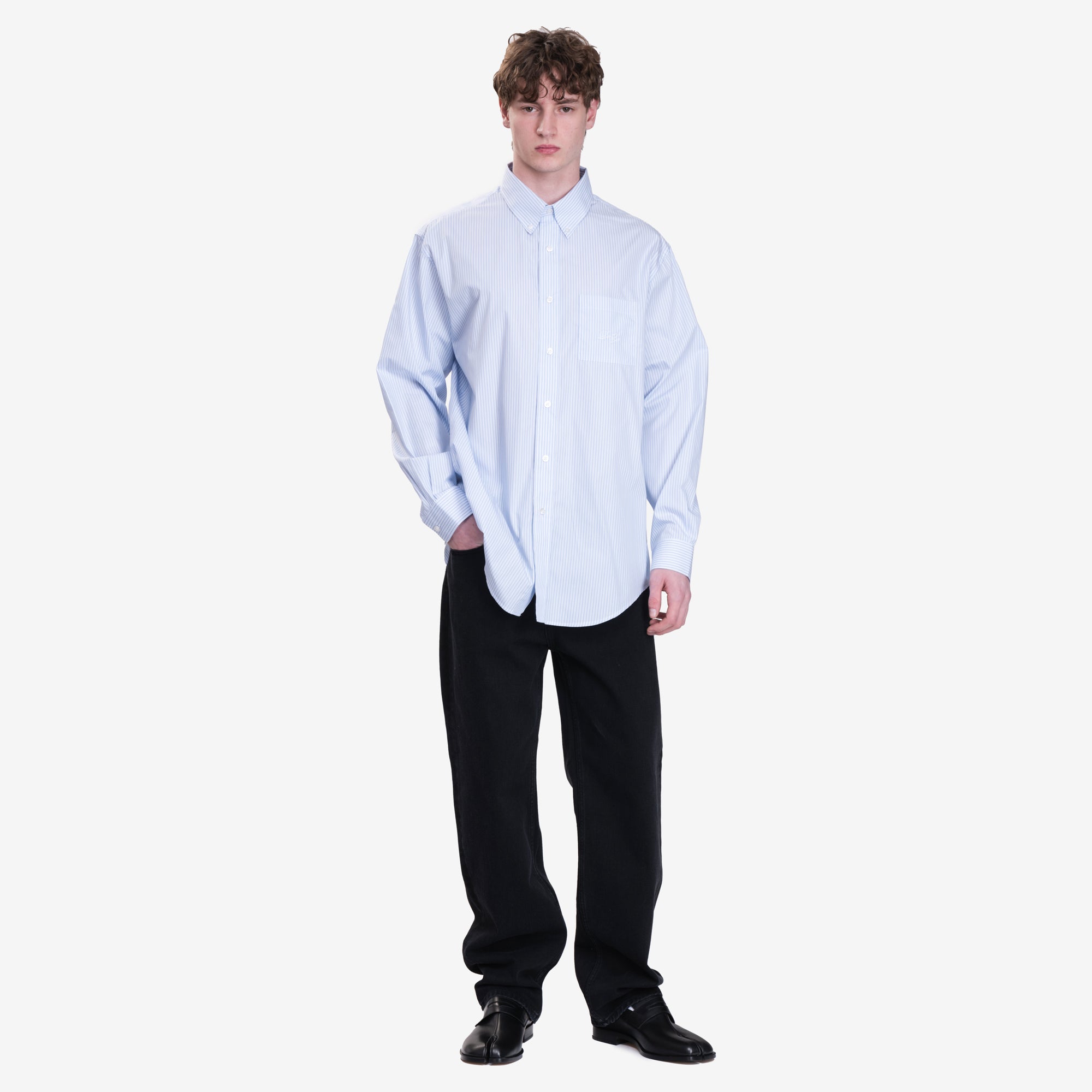 Drôle de Monsieur La Chemise Rayee Light Blue - 2