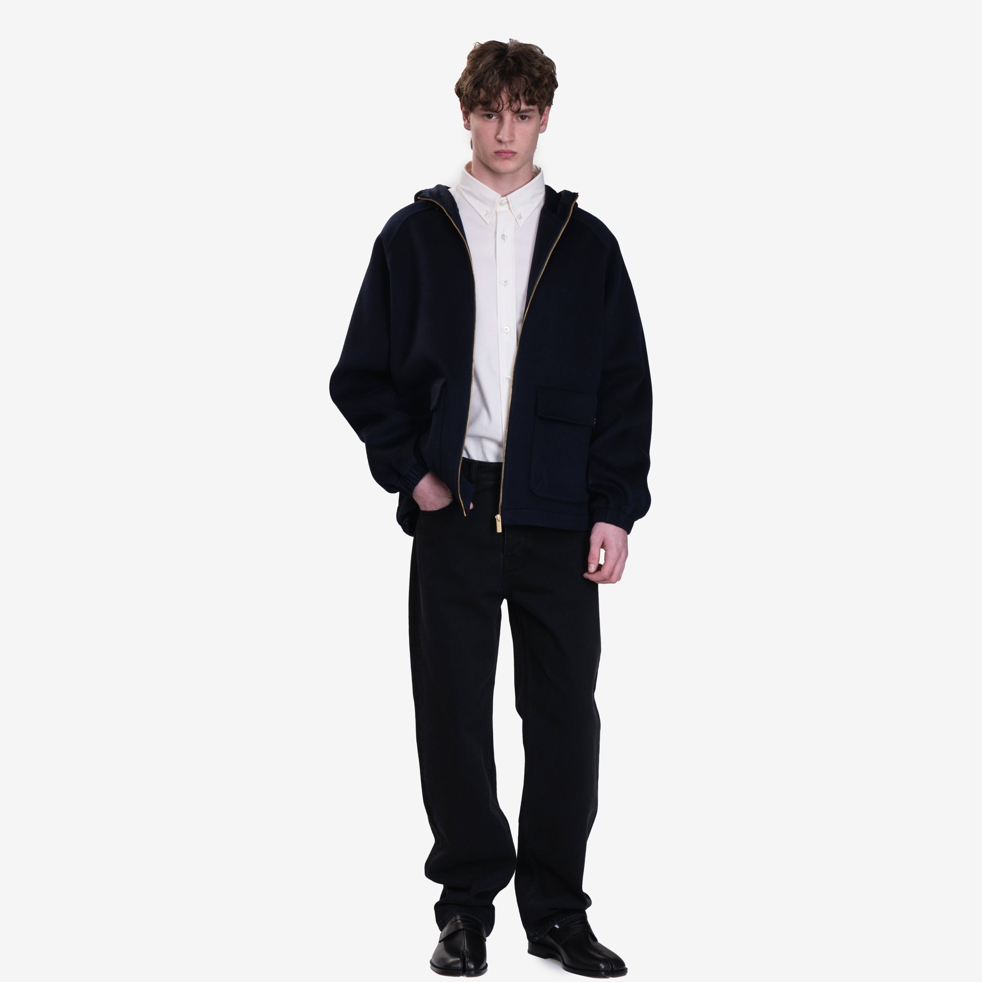 Drôle de Monsieur La Veste a Capuche Laine Navy - 2