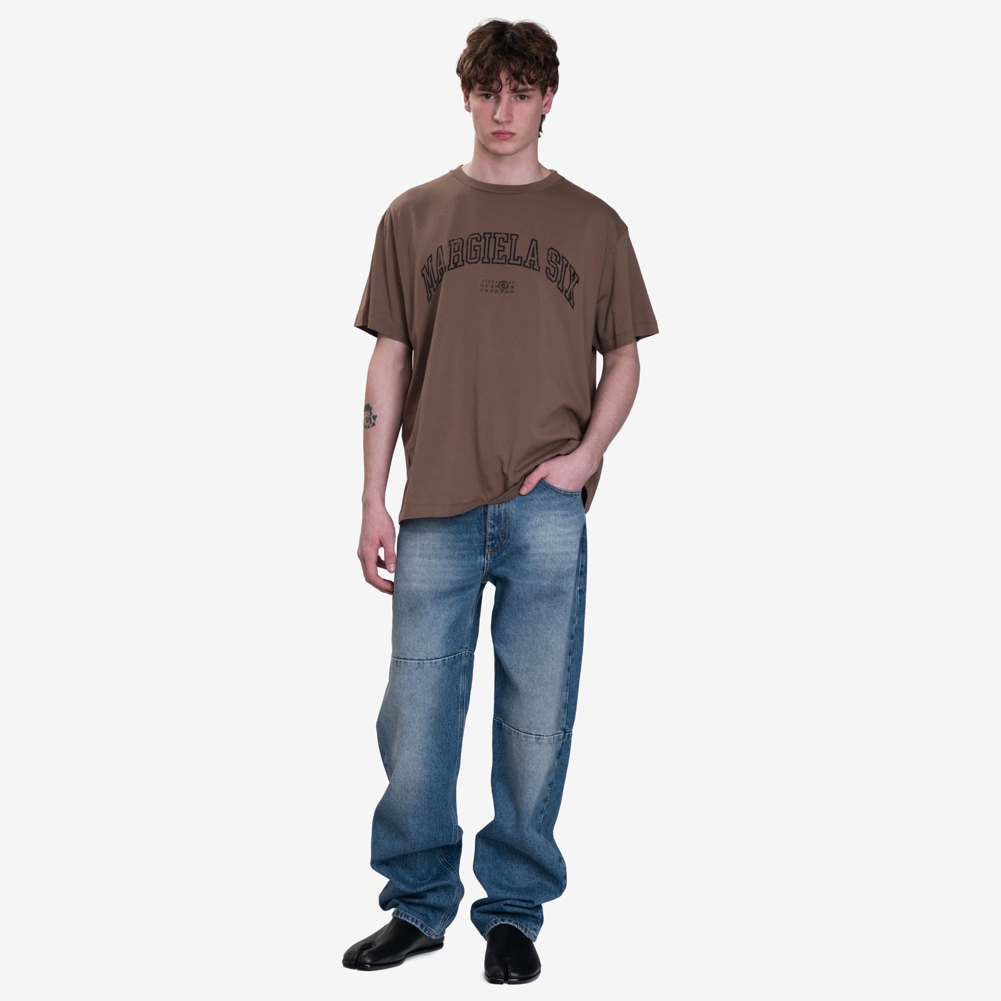 MM6 Margiela Six T-Shirt Light Brown - 2