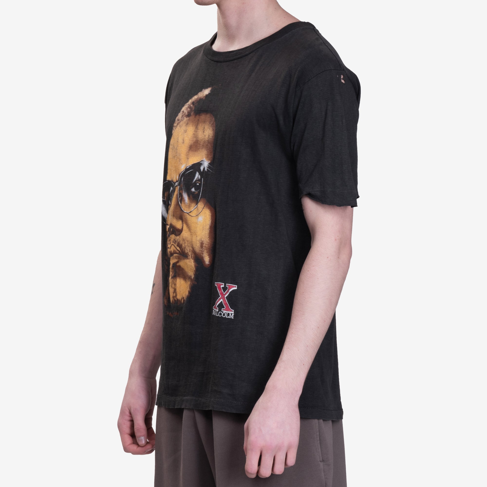 Earthling VIP Malcolm X Vintage T-Shirt Black - 3