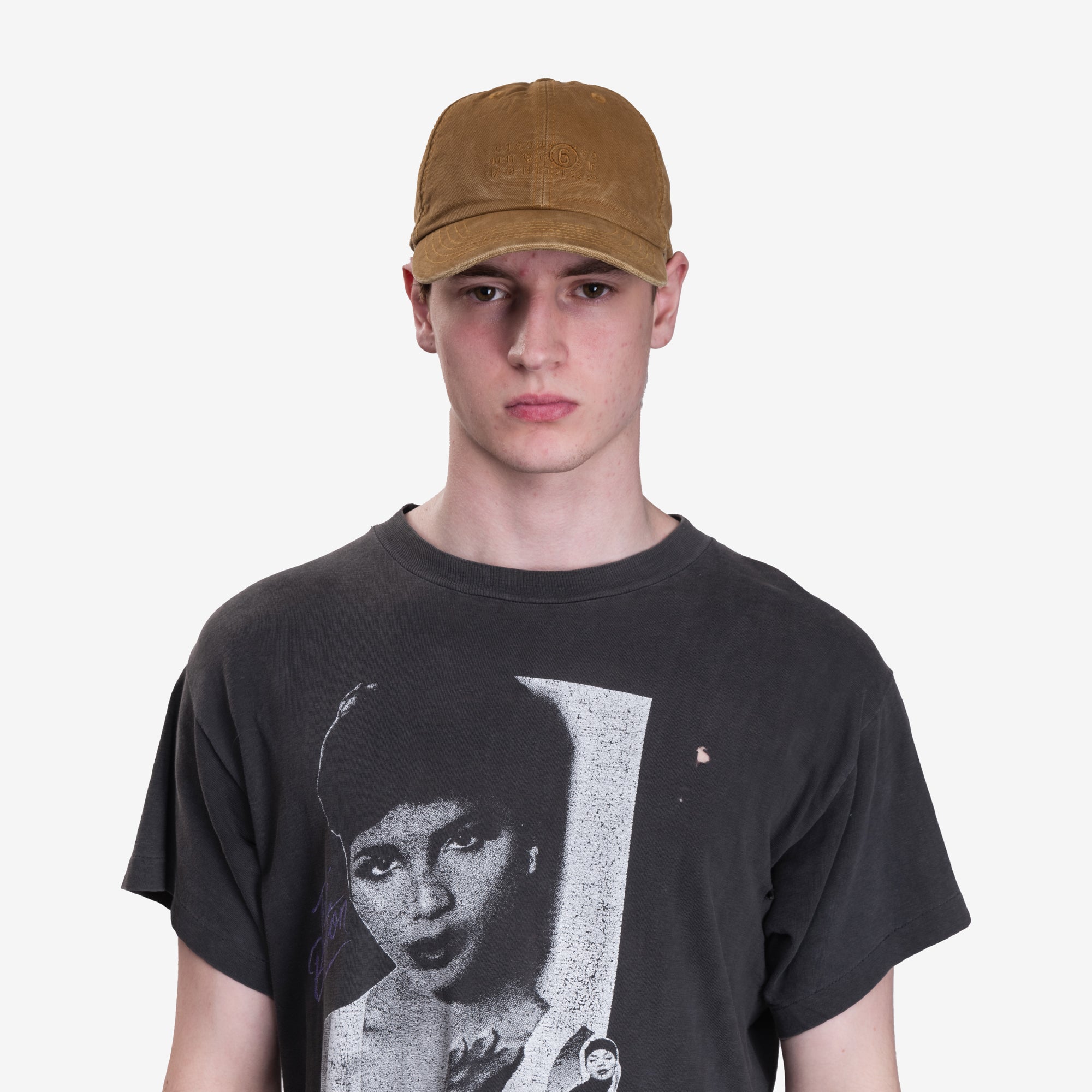 MM6 Tonal Embroidered Tobacco Cap Tobacco - 2