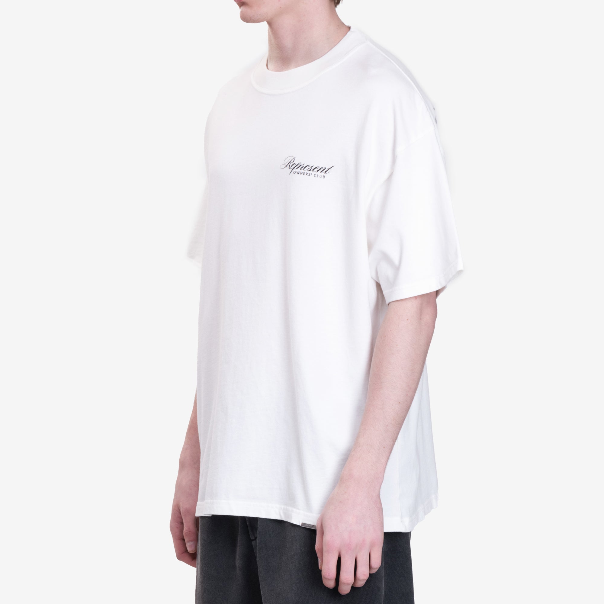 Represent Owners Club Script T-Shirt Flat White - 3