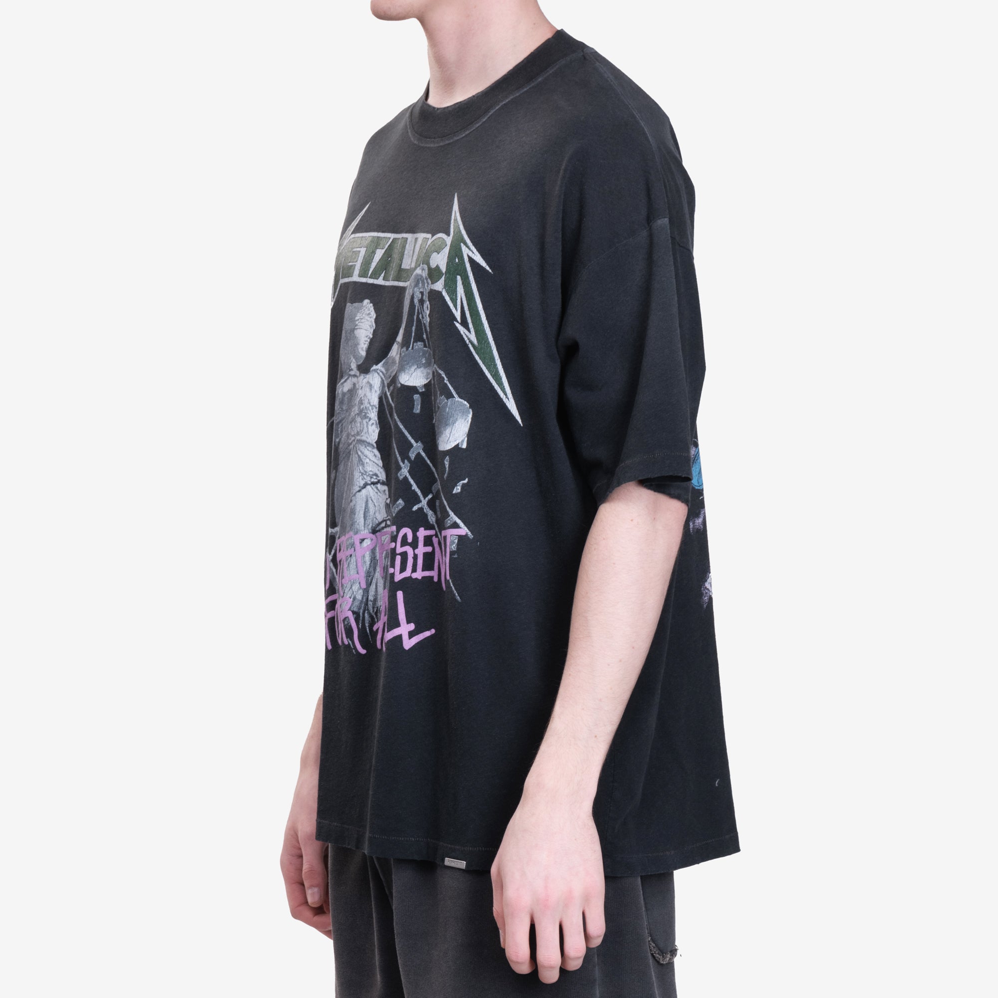 Represent Metallica Justice T-Shirt Stained Black - 3