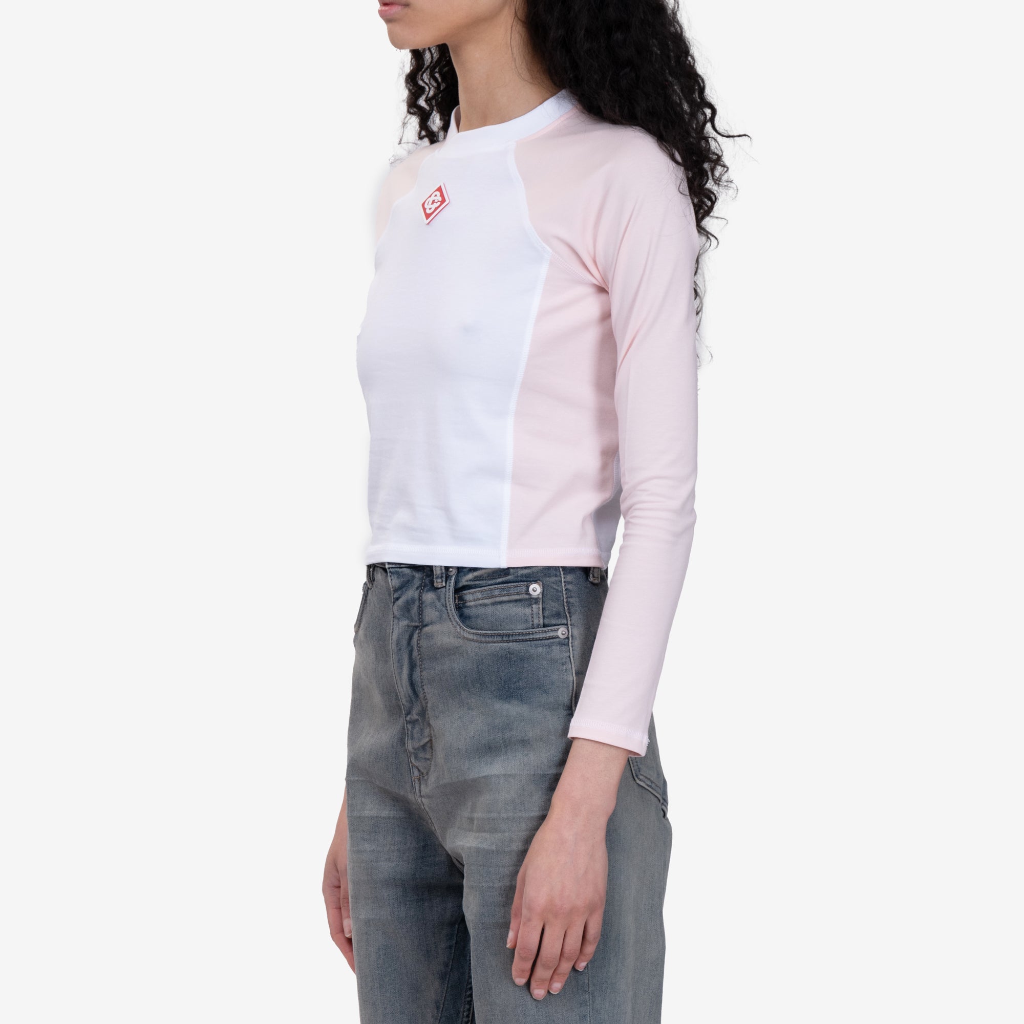 Casablanca Womens Raglan LS Top Pink - 3