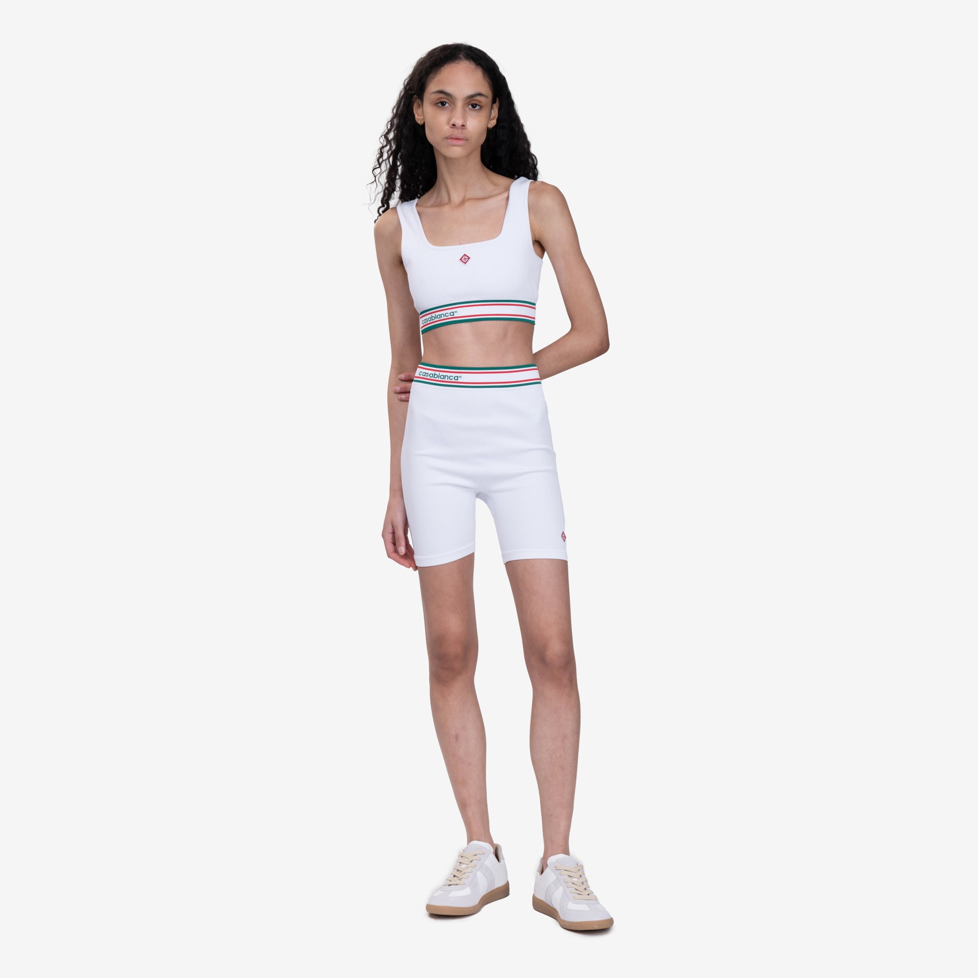 Casablanca Womens White Sports Shorts White - 2