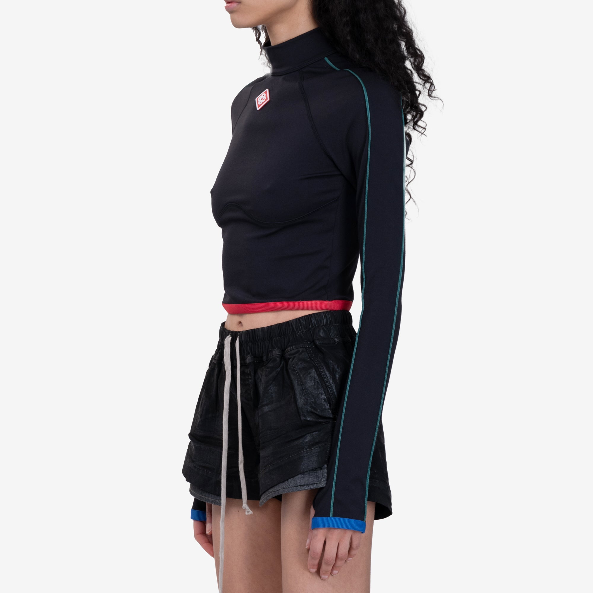 Casablanca Womens Activewear LS Top Black - 3