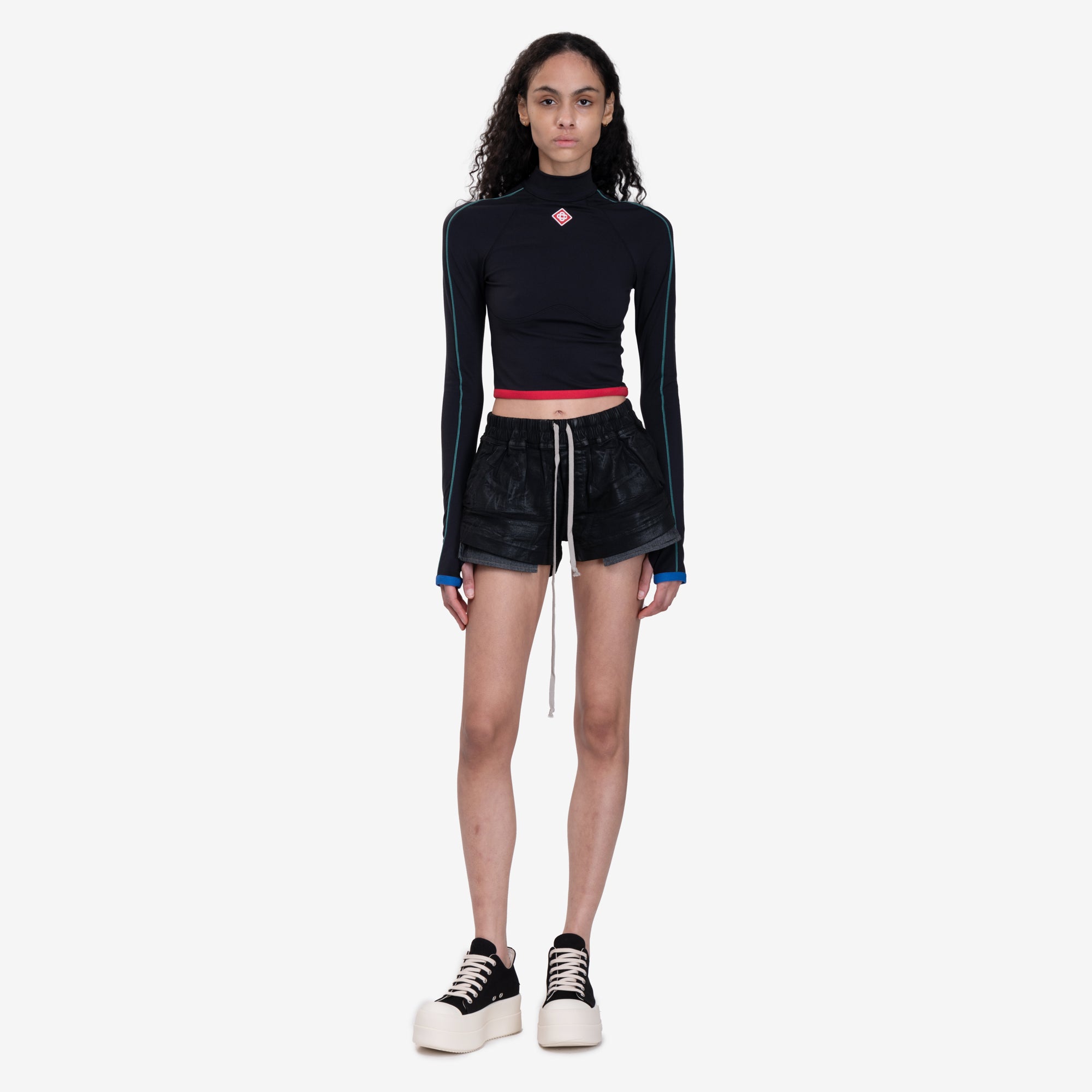Casablanca Womens Activewear LS Top Black - 2