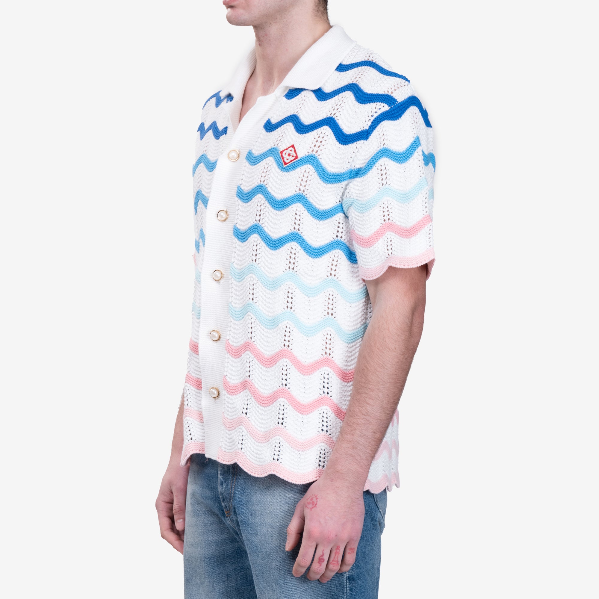 Casablanca Wave Crotchet Shirt Multi - 3