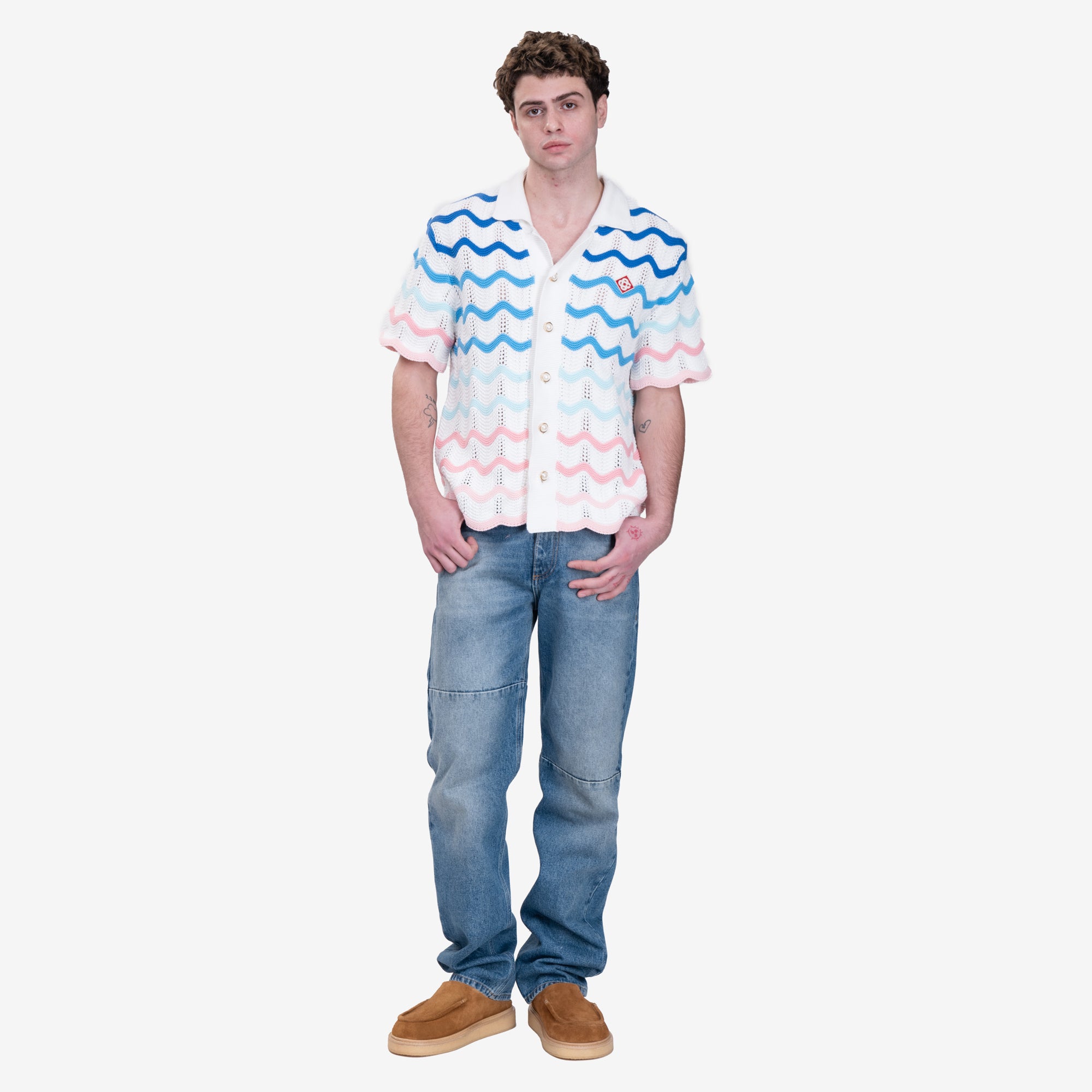 Casablanca Wave Crotchet Shirt Multi - 2