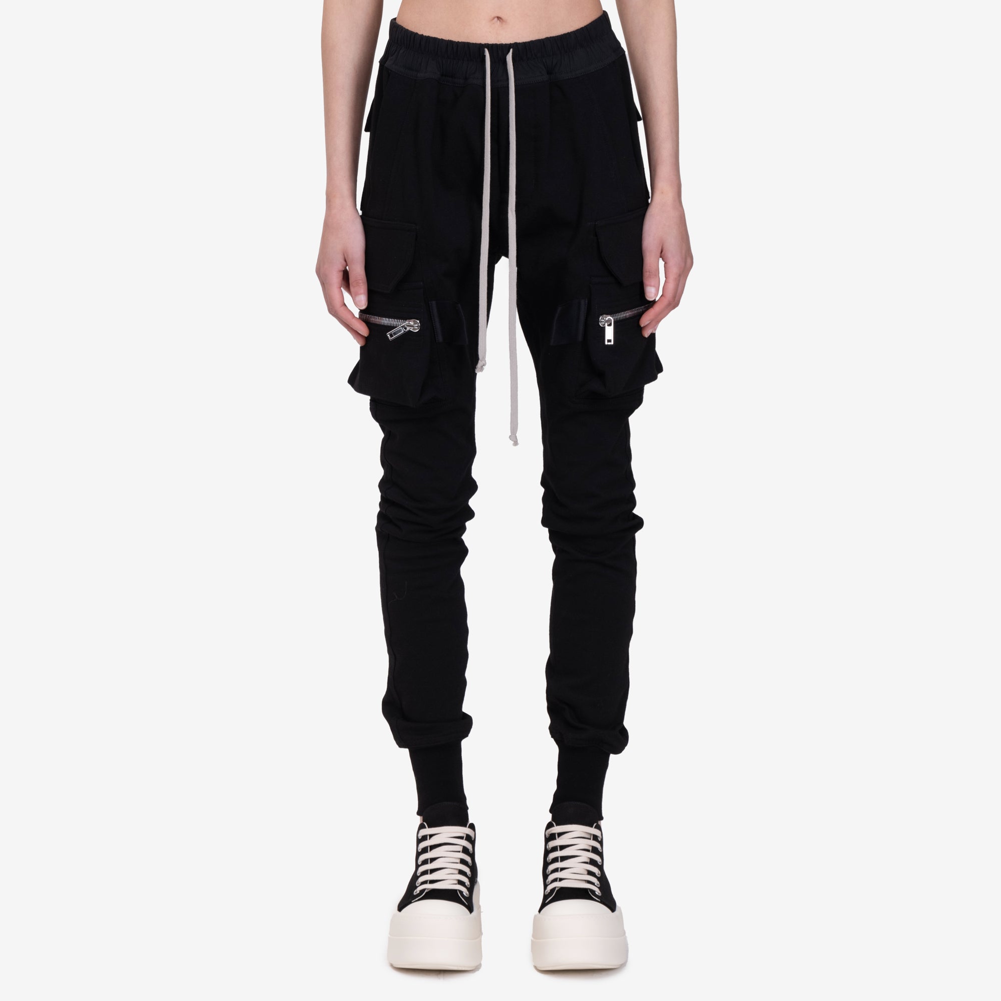 Rick Owens Womens Mastodon Cargo Pants Black - 1