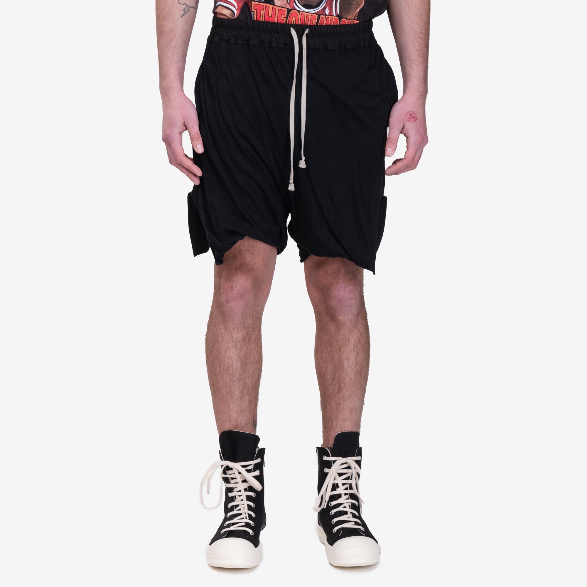 Rick Owens Dbl Long Boxers Shorts Black - 1