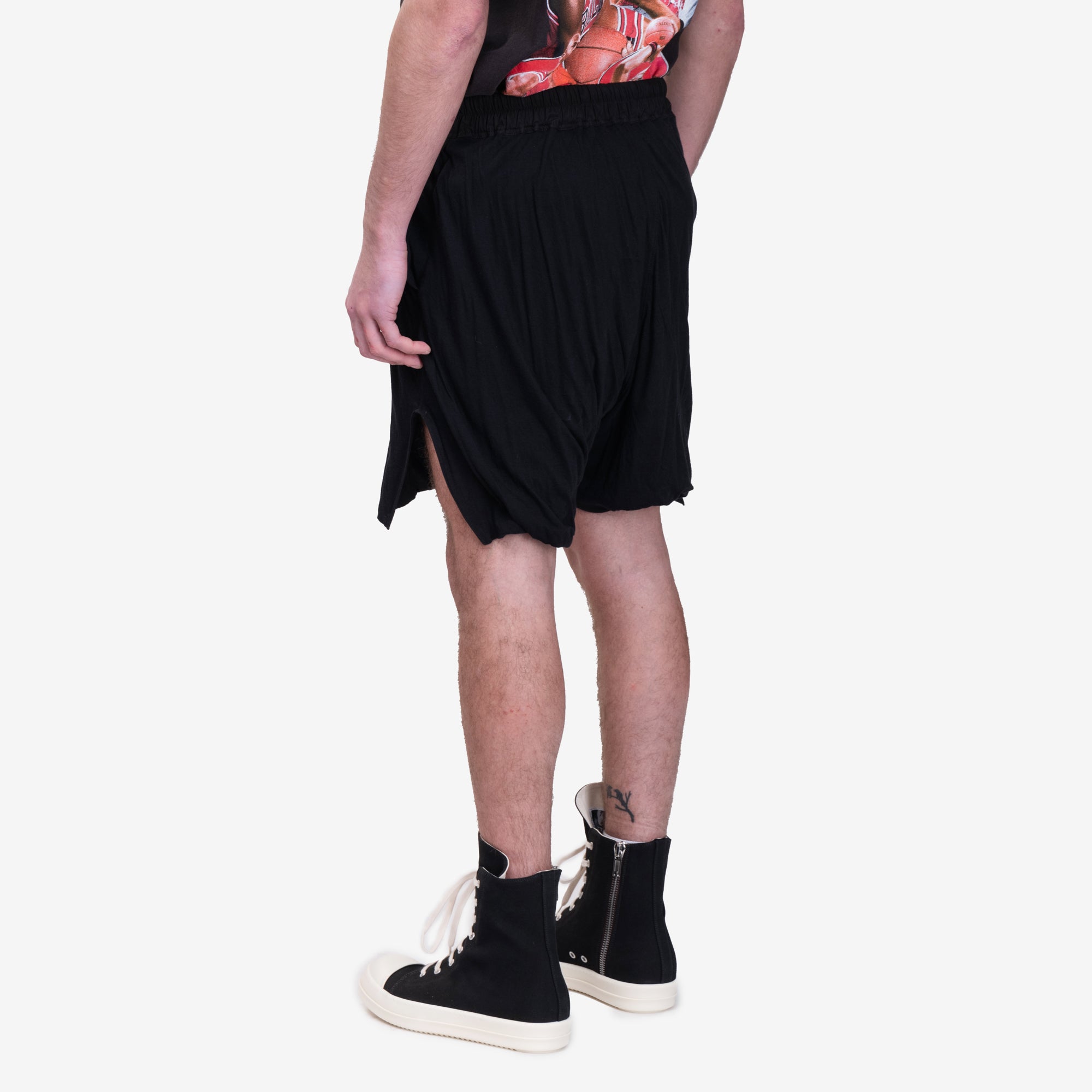 Rick Owens Dbl Long Boxers Shorts Black - 4