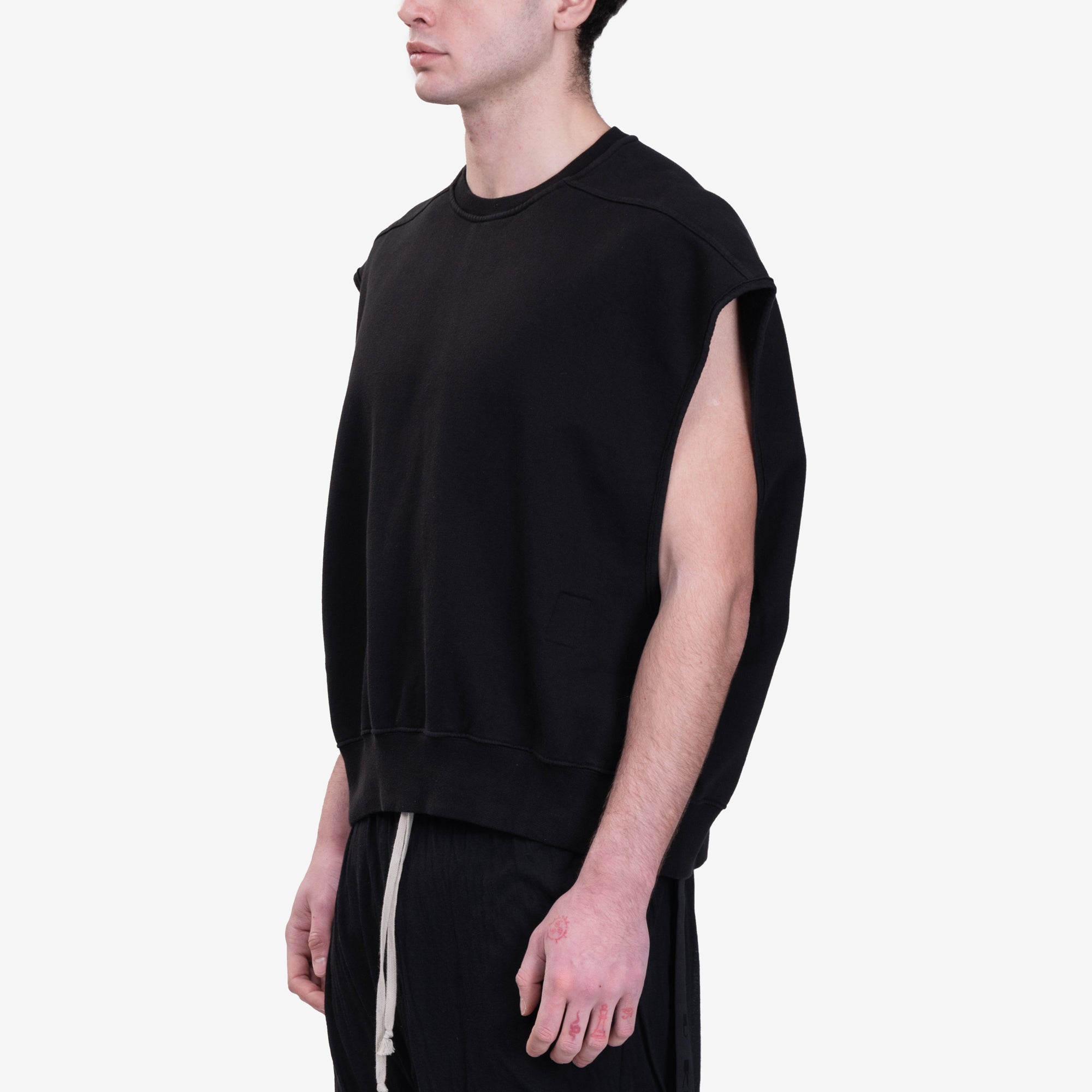 Rick Owens DRKSHDW Sleeveless Jumbo Tatlin Sweatshirt Black - 3