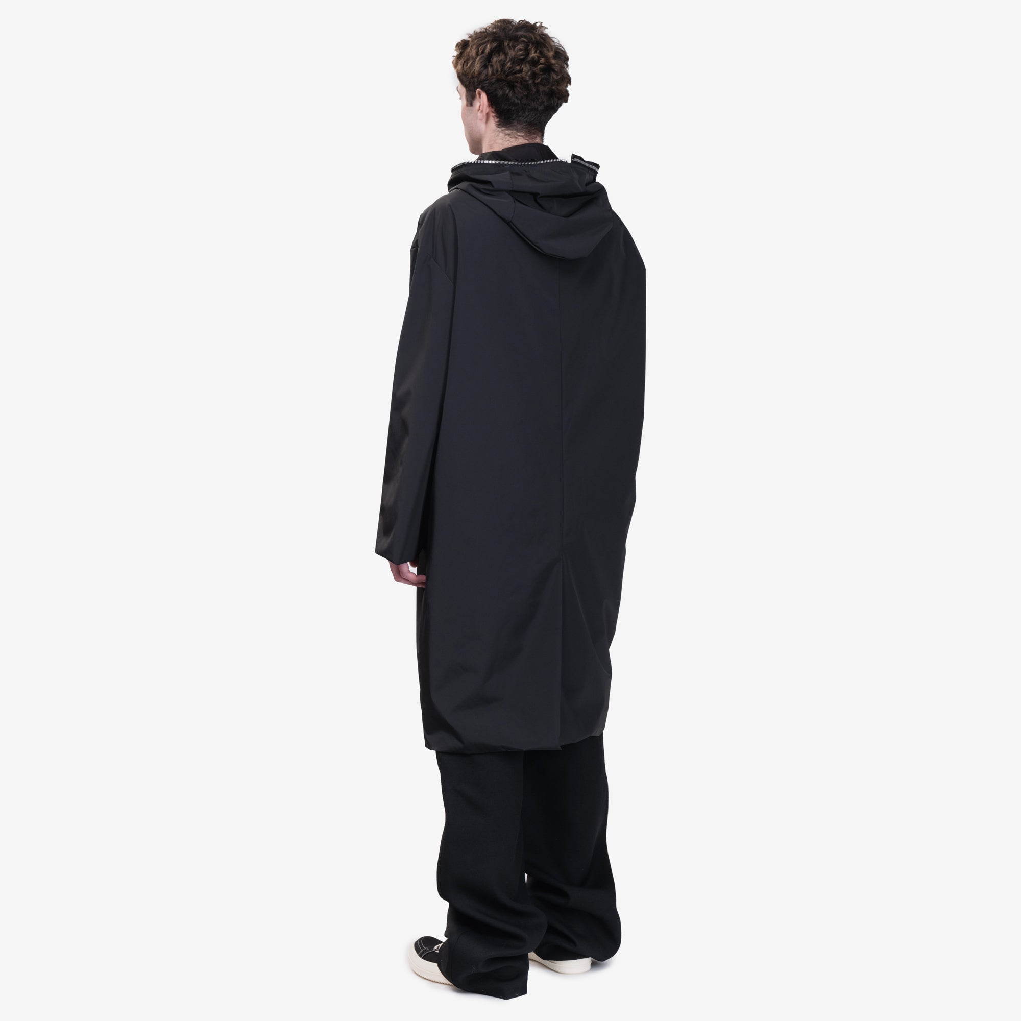 Rick Owens Hooded Gimp Coat Black - 4