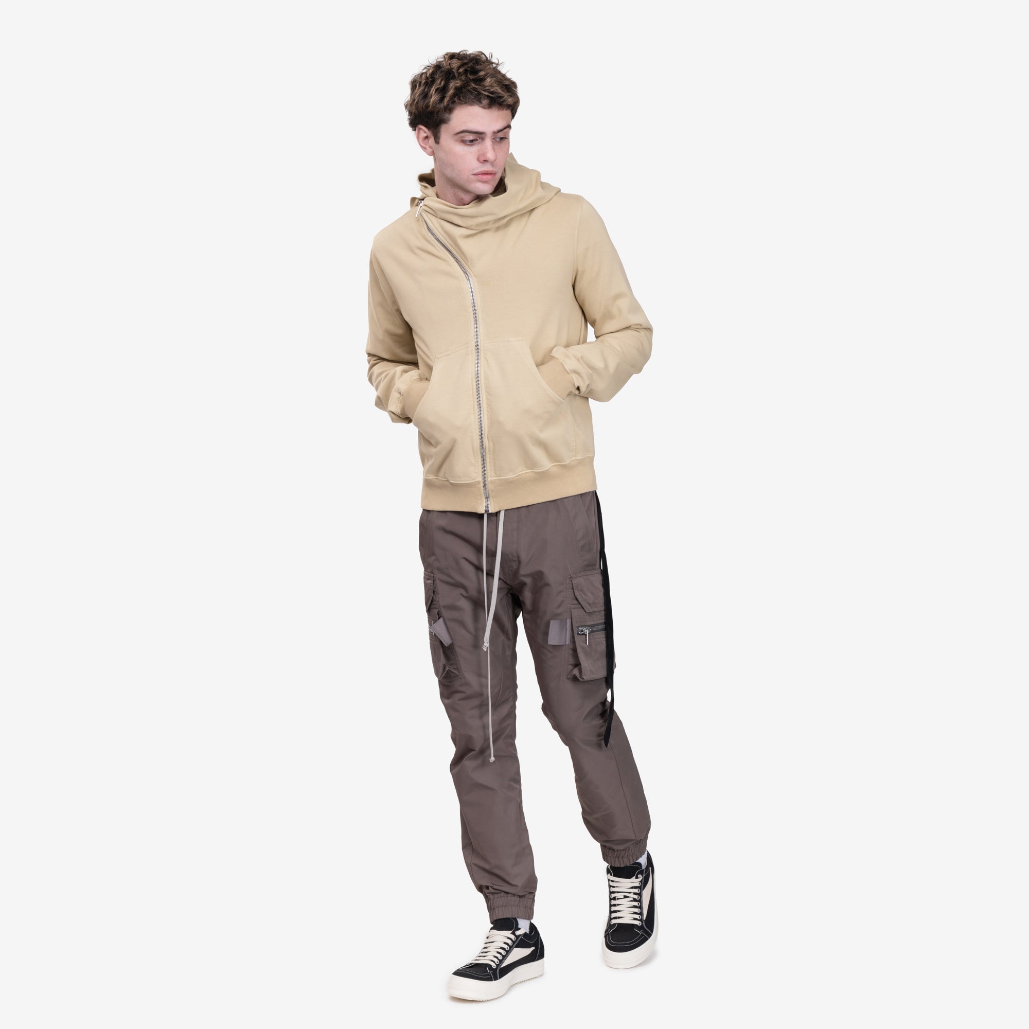Rick Owens DRKSHDW Mountain Zip Hoody Parchment - 2