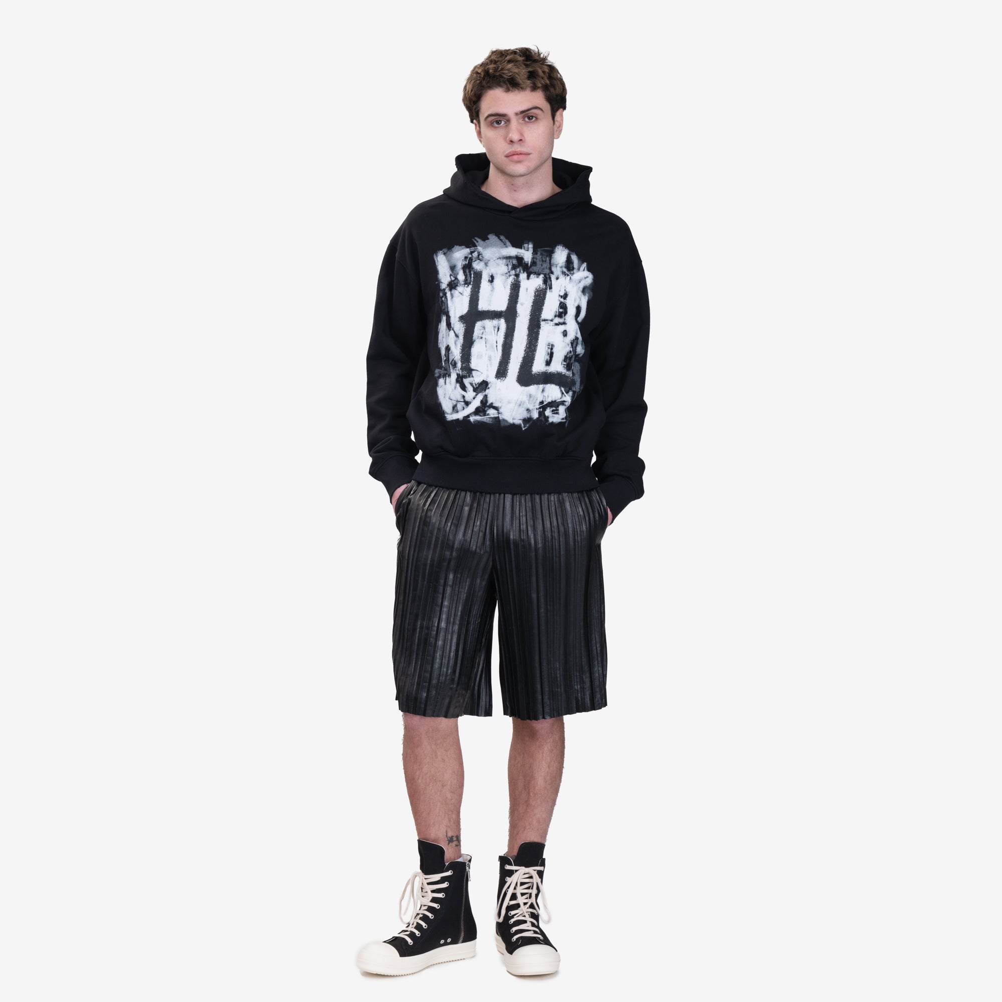 Helmut Lang Scribble Hoody Black - 2