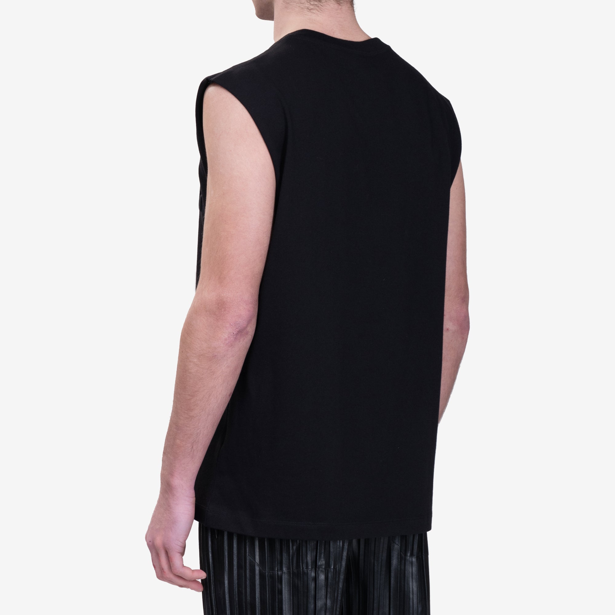 Helmut Lang Embossed Sleeveless T-Shirt Black - 4