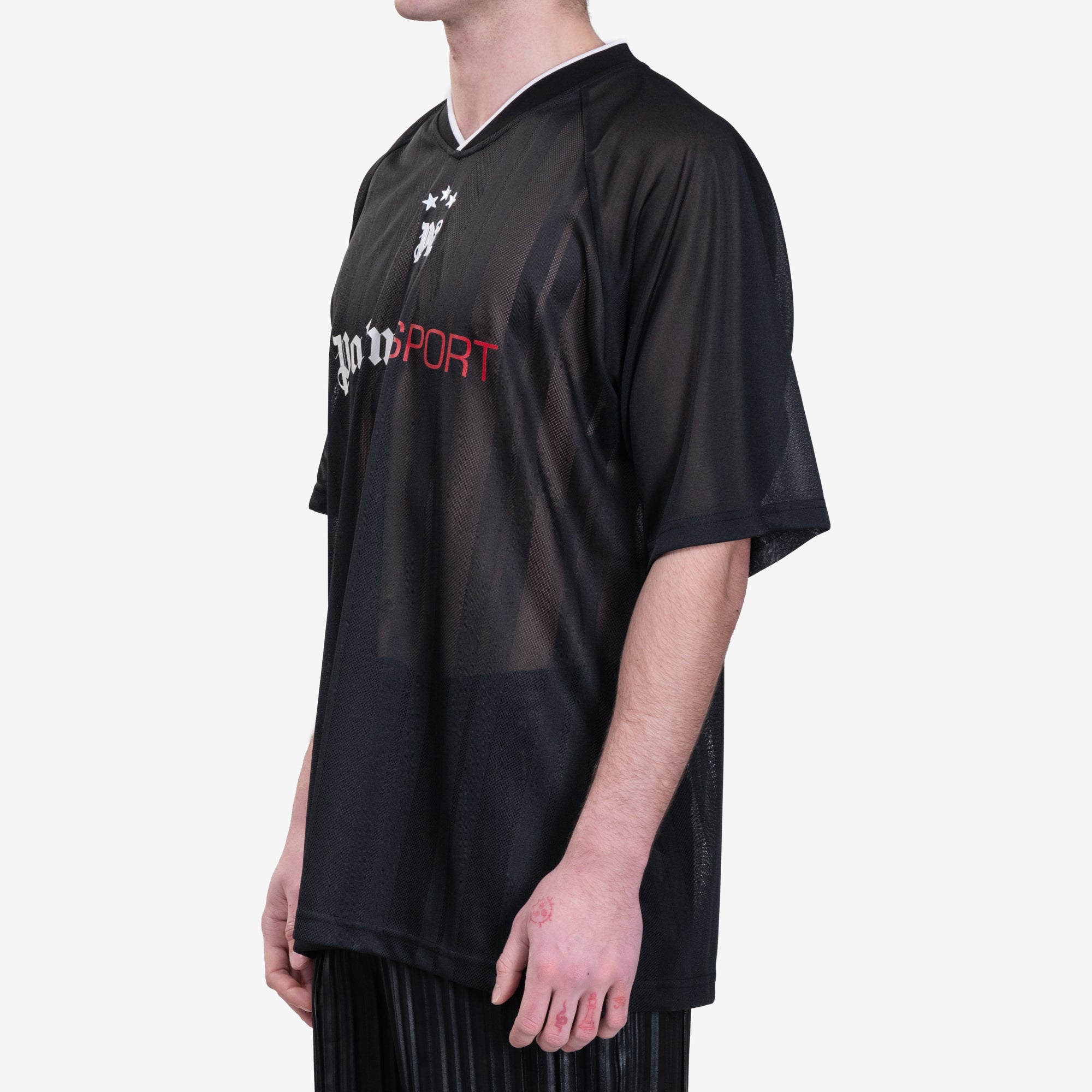 Palm Angels Palm Sport Mesh T-Shirt Black - 3