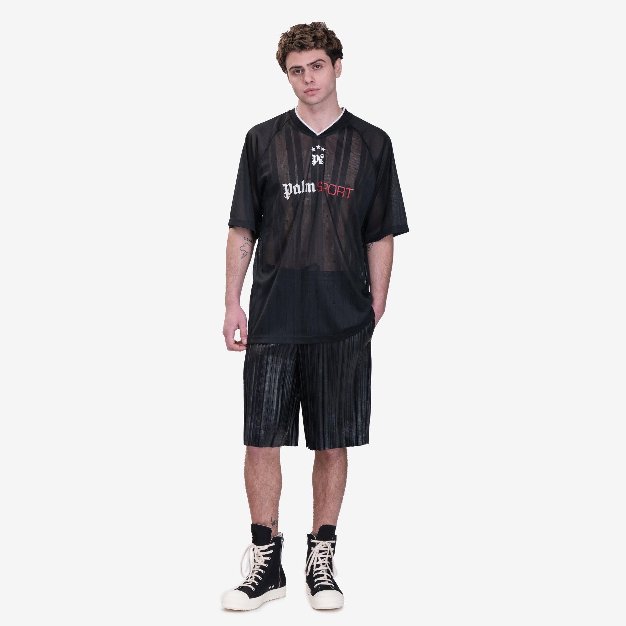 Palm Angels Palm Sport Mesh T-Shirt Black - 2