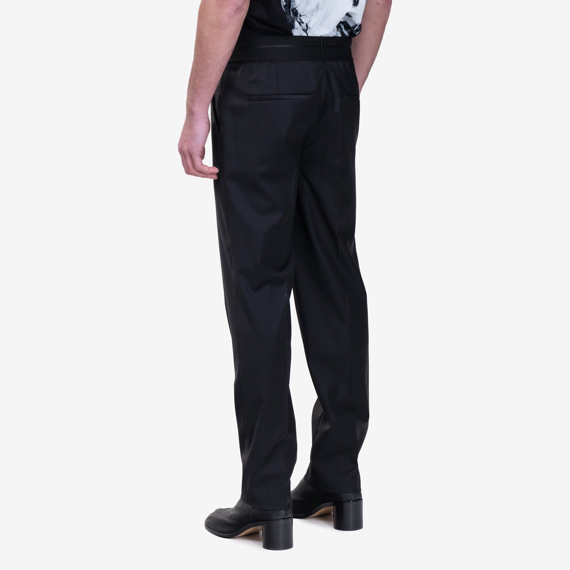 Helmut Lang Tapered Wool Trousers Black - 4