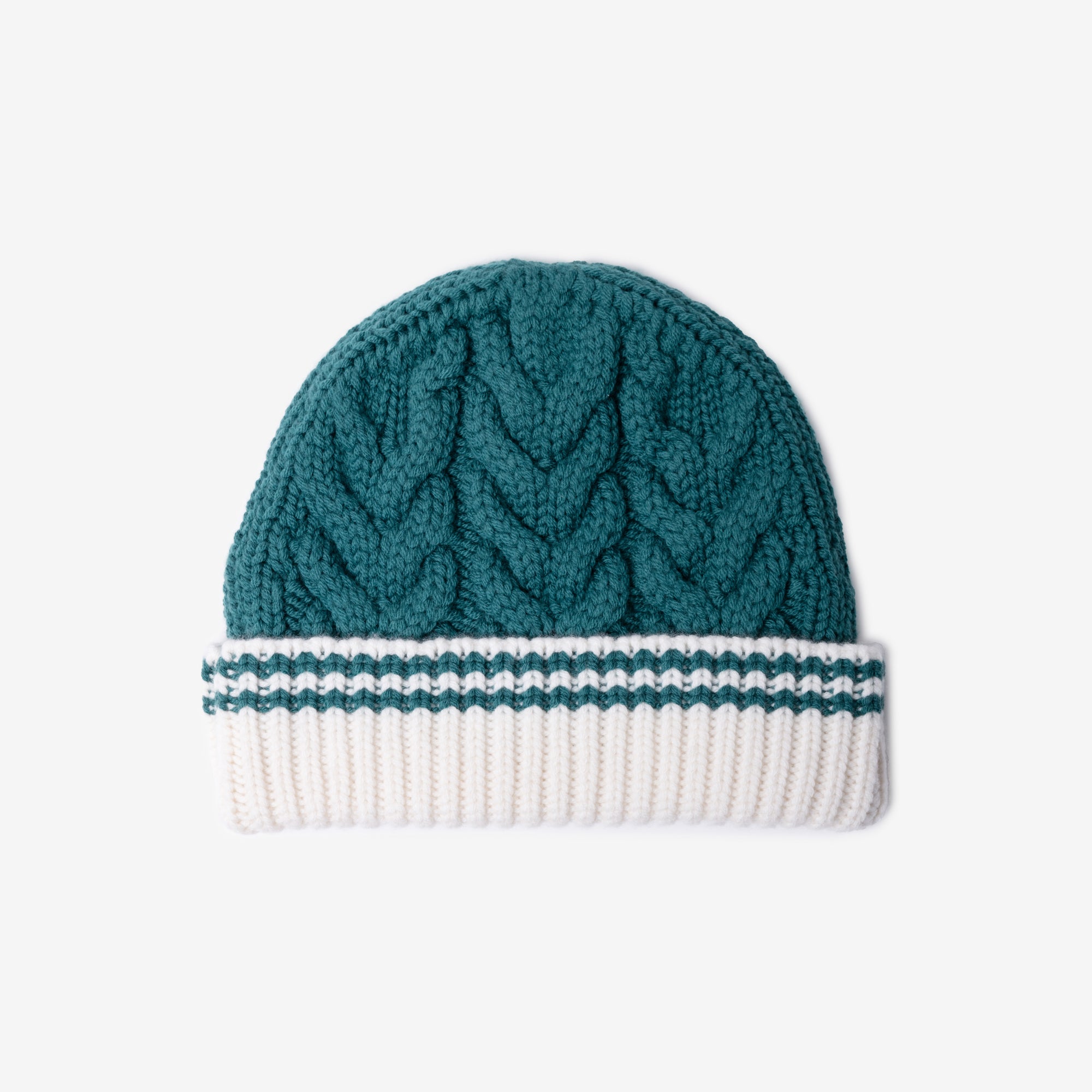 Casablanca Cable Stitch Beanie Green - 3