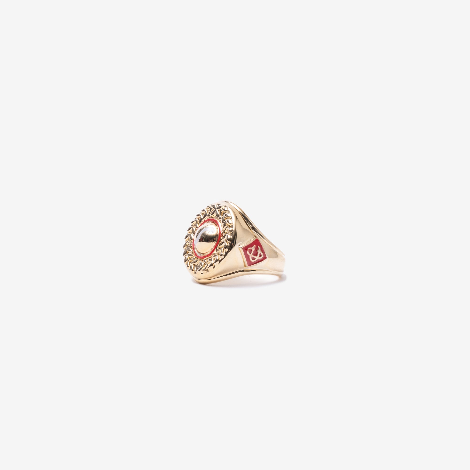 Casablanca Gold Plated Sports Medallion Ring Gold - 1