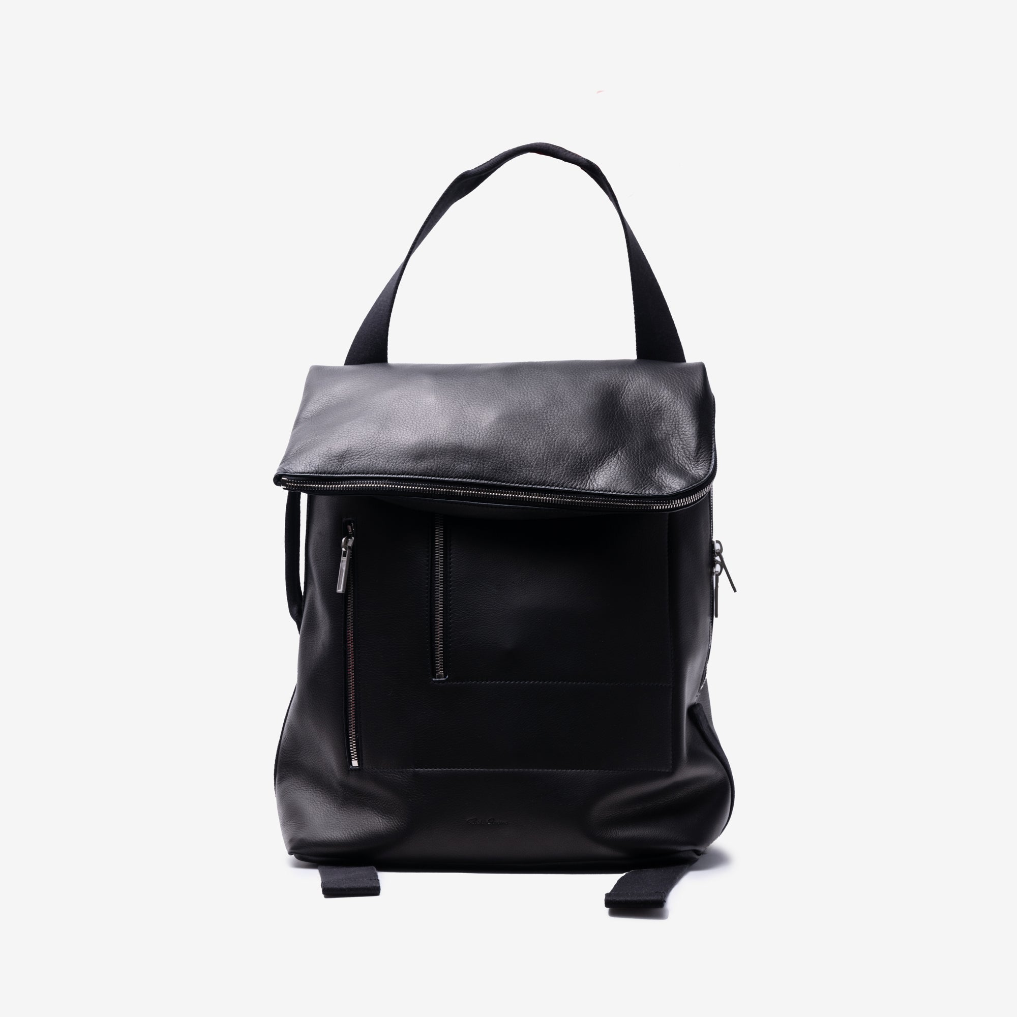 Rick Owens Cargo Leather Backpack Black - 1