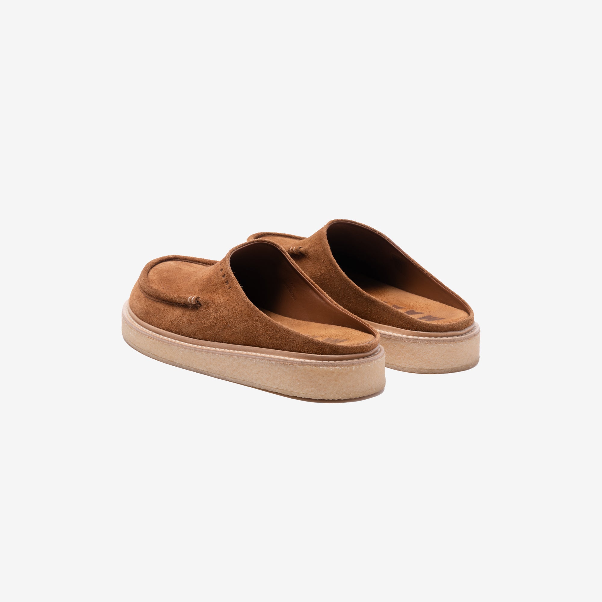 MARNI Suede Sabot Gold Brown - 5