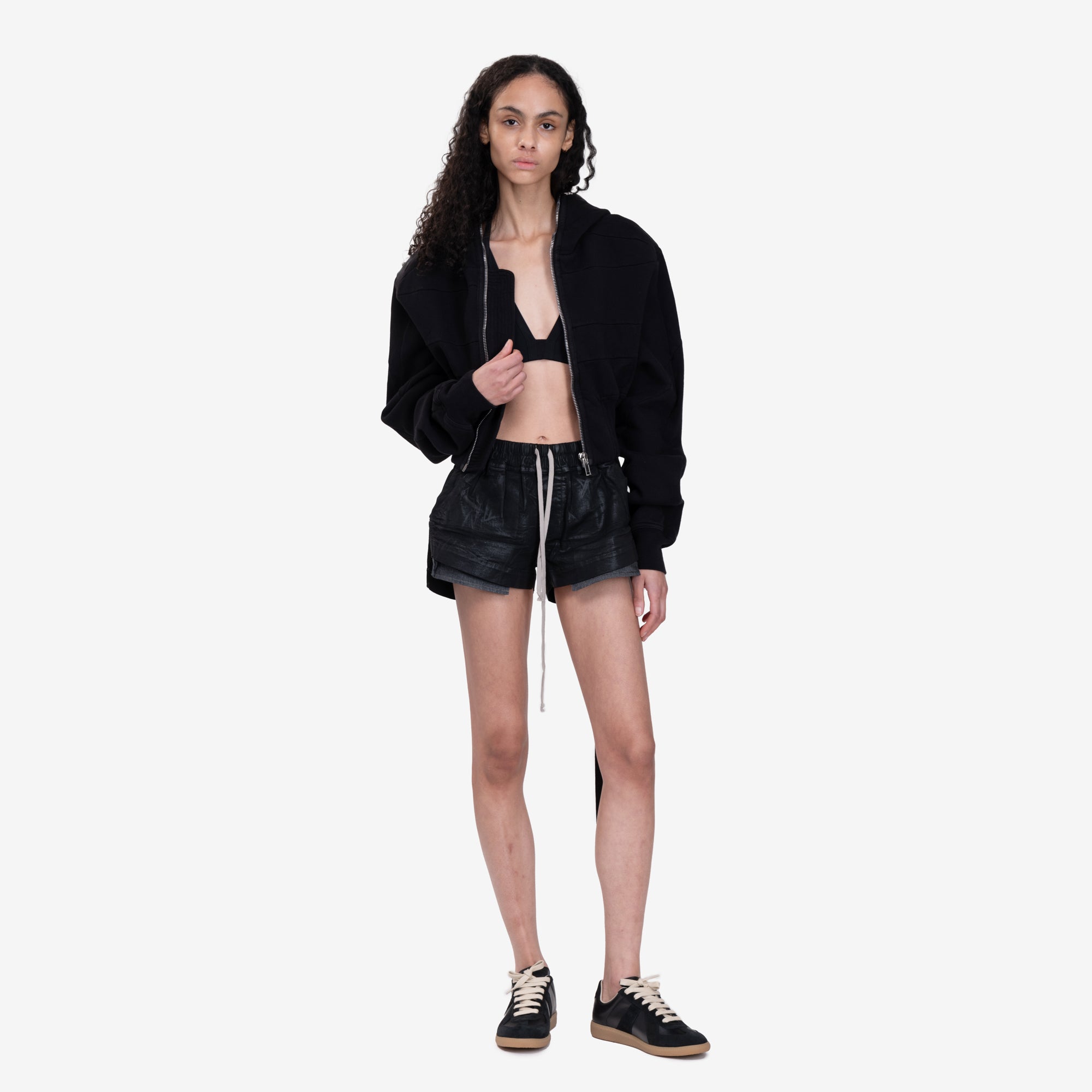 Rick Owens DRKSHDW Womens Fog Denim Boxer Shorts Black - 2