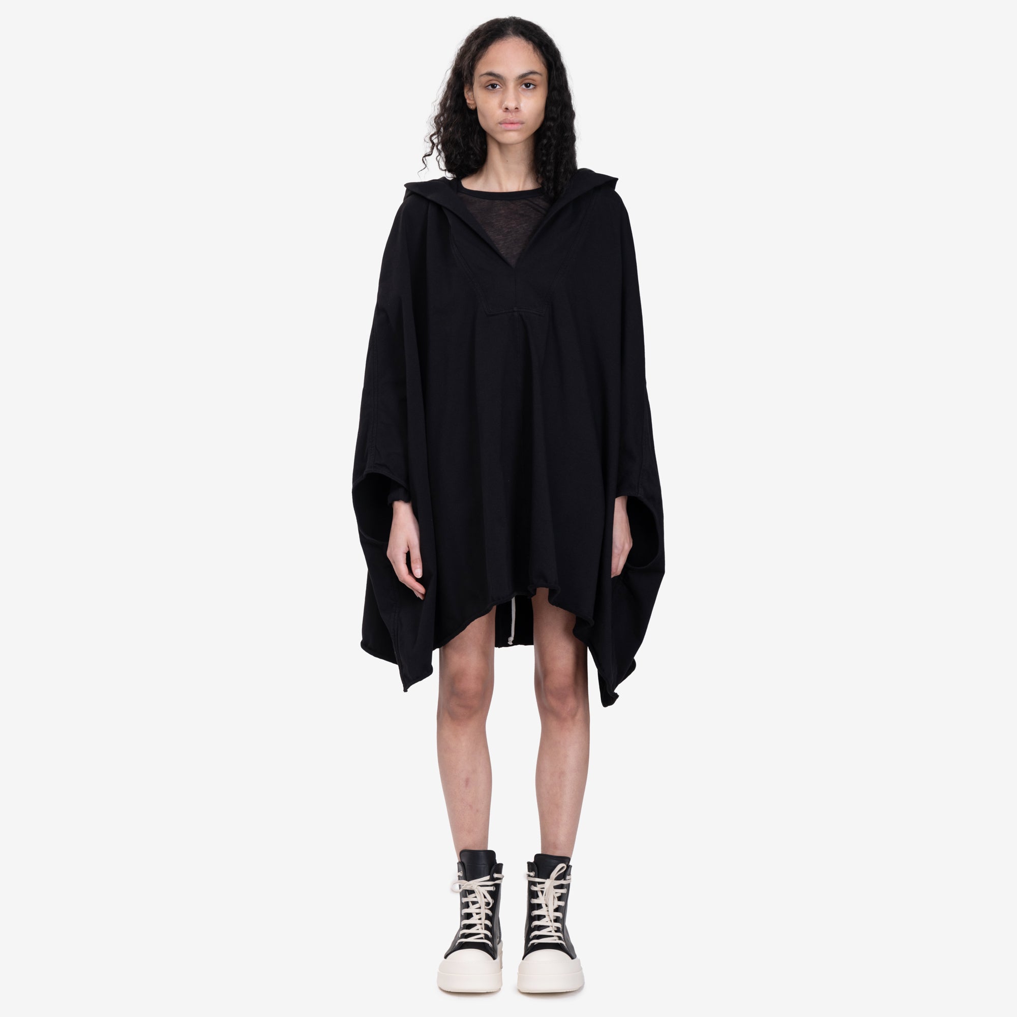 Rick Owens Hooded Kaftan Black - 6
