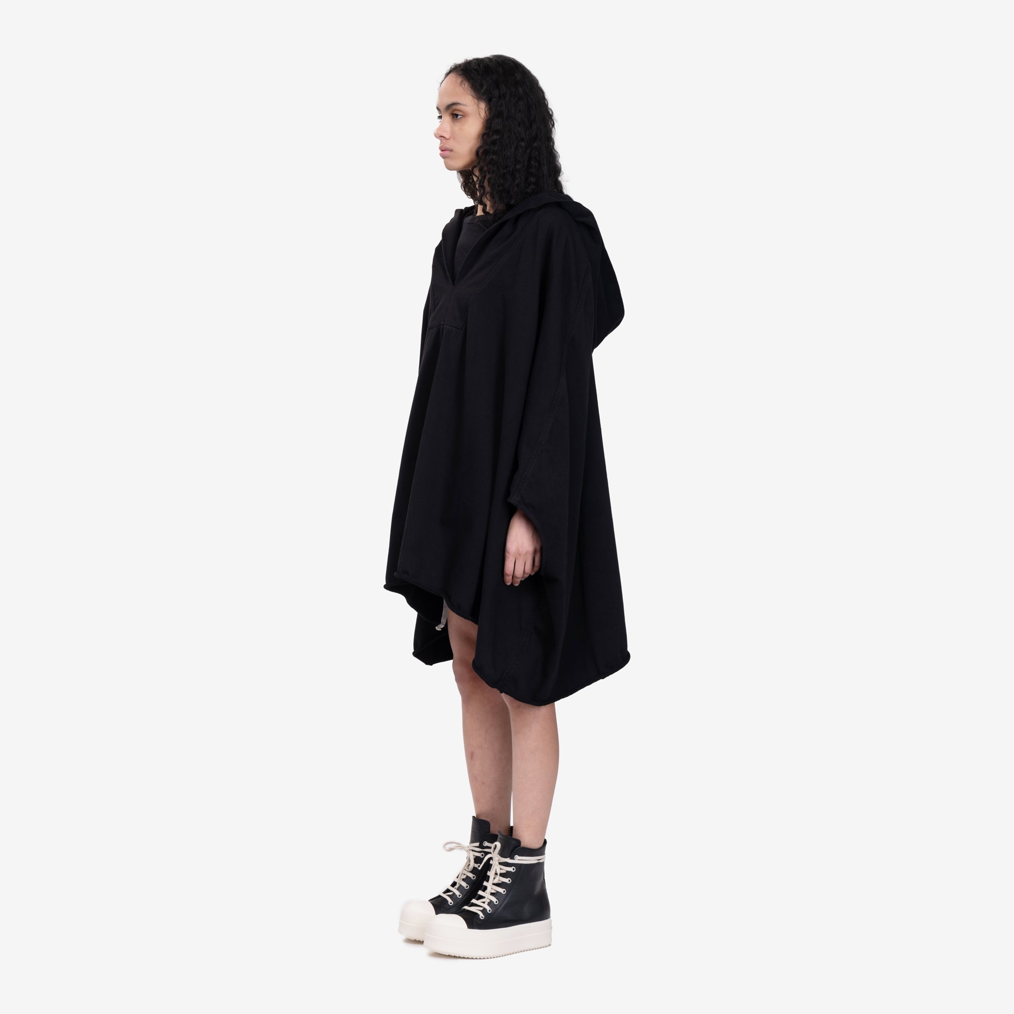 Rick Owens Hooded Kaftan Black - 7