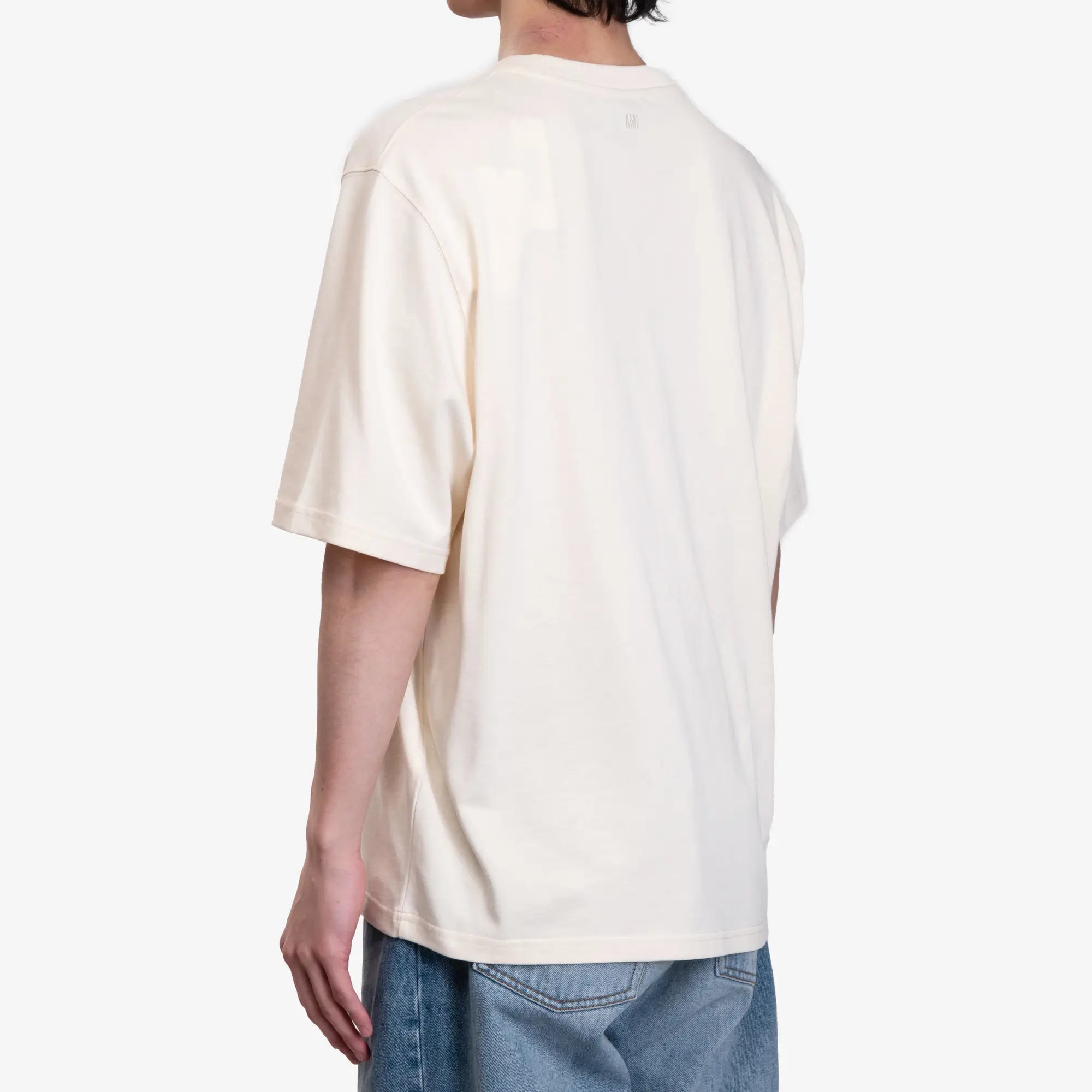 AMI Ami Paris Patch T-Shirt White Cream - 4