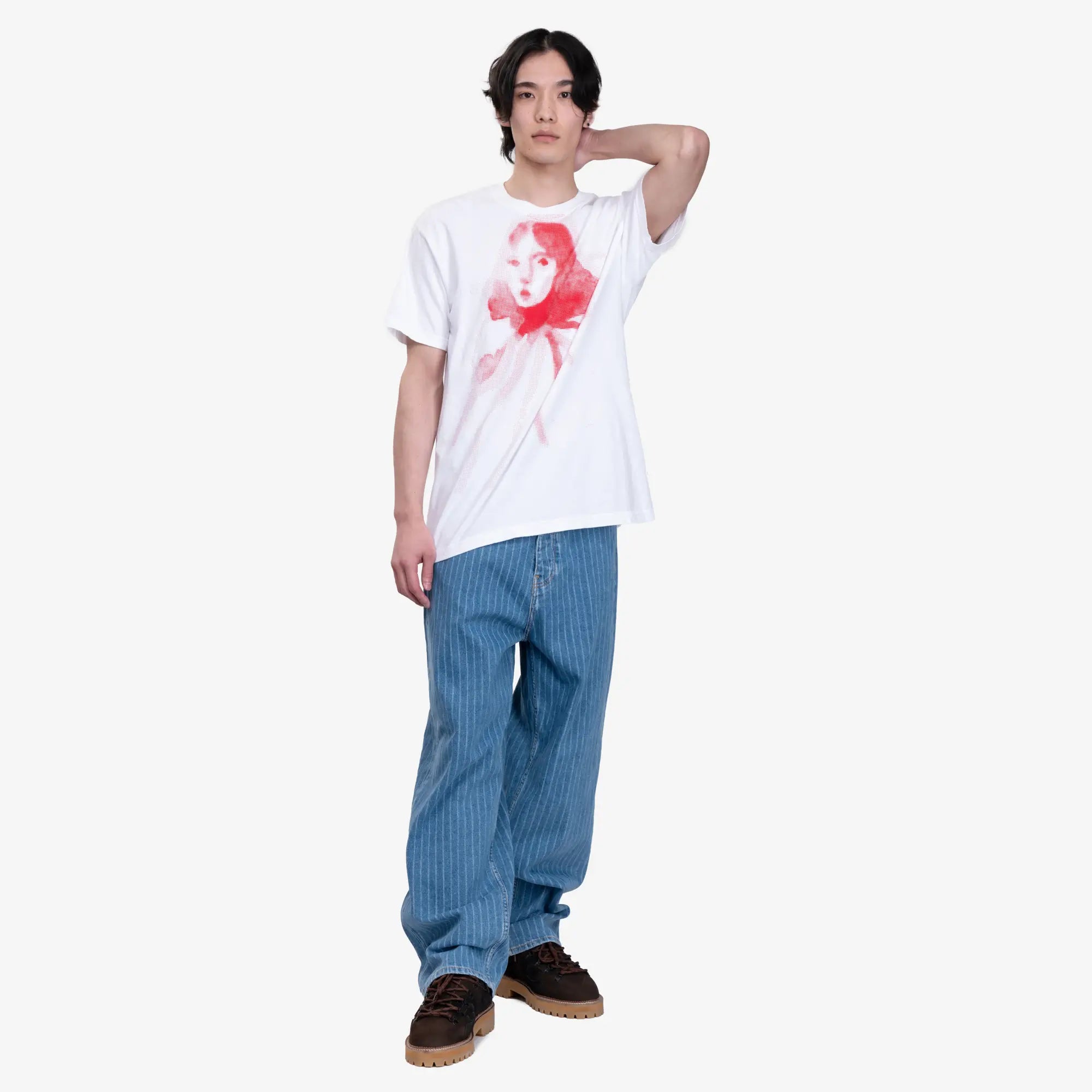 KidSuper Halftone Girl Face T-Shirt White - 2