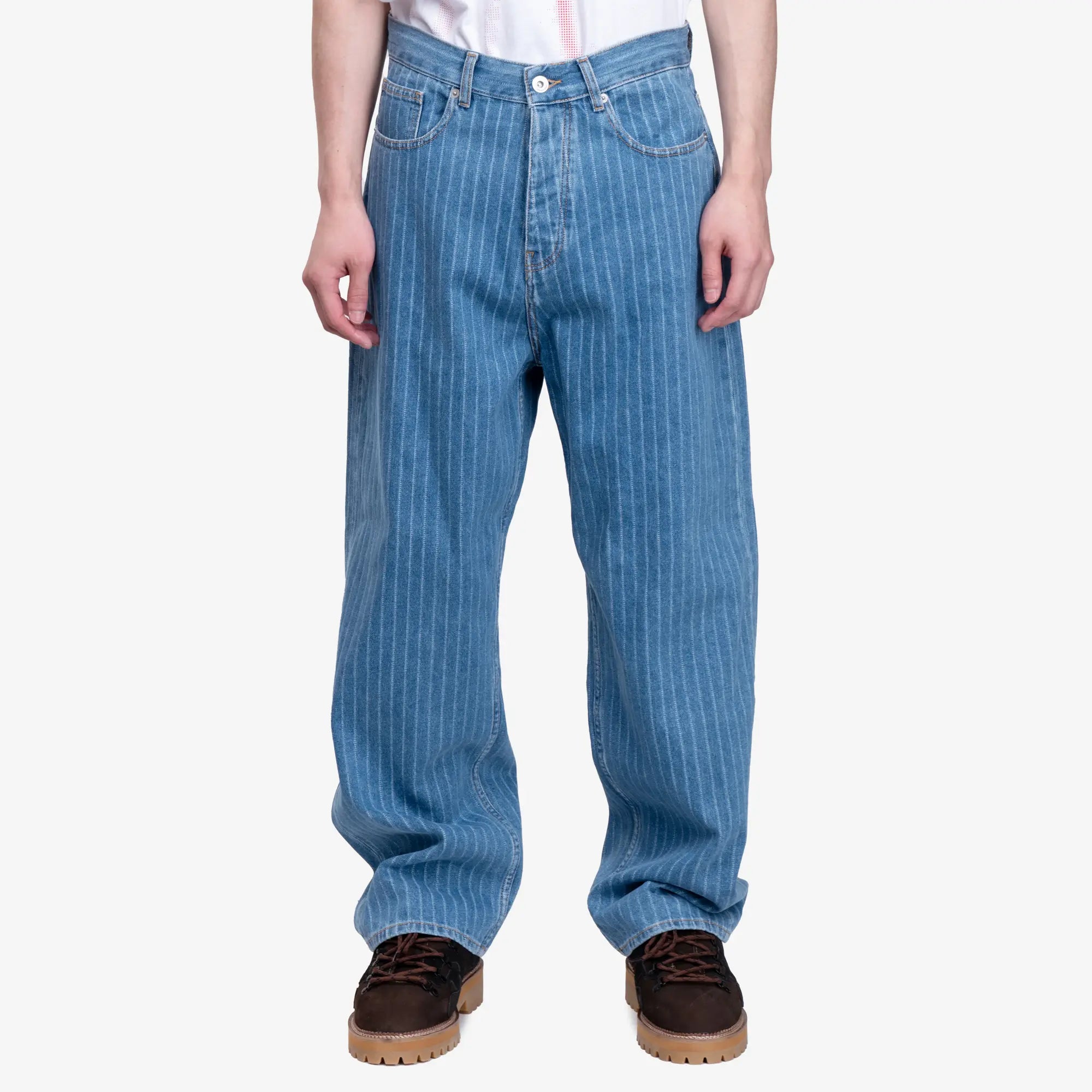 Drôle de Monsieur Le Jean Baggy Rayures Light Blue - 1