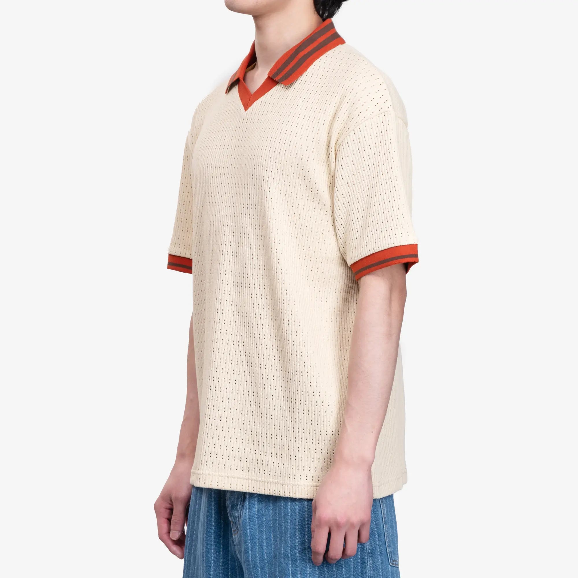 Drôle de Monsieur Le Polo Ajoure Light Beige - 3