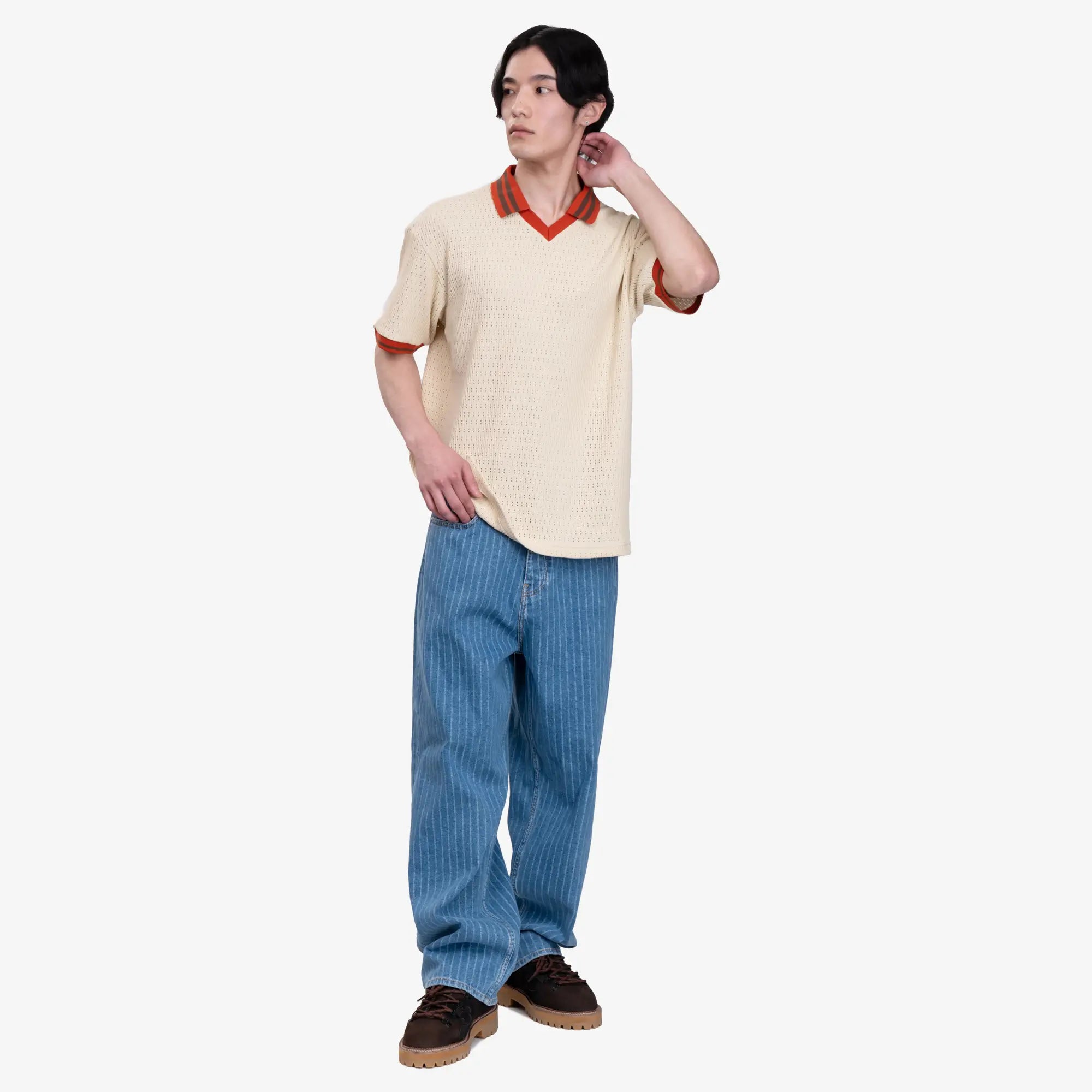 Drôle de Monsieur Le Polo Ajoure Light Beige - 2