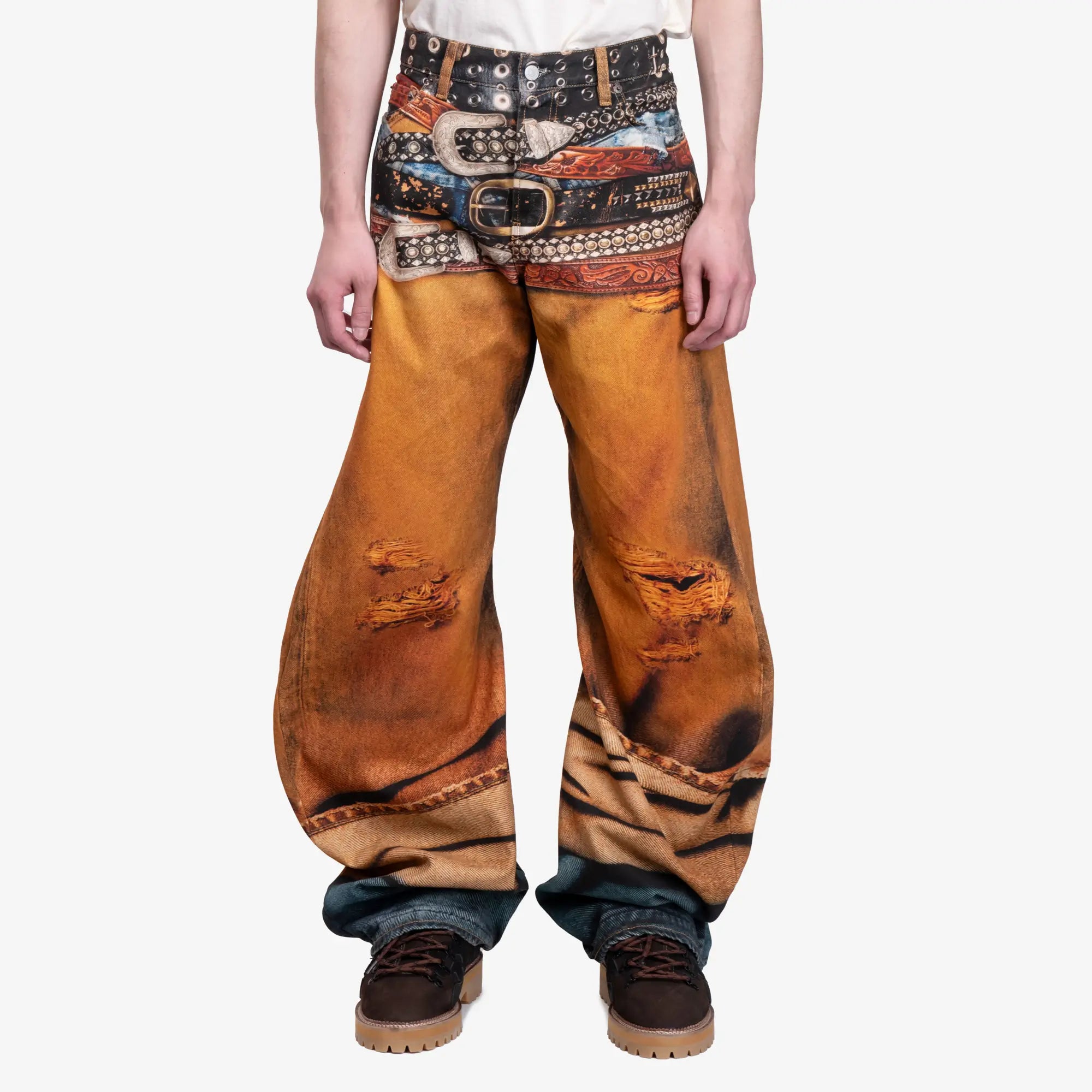 Acne Studios 2006M Loose Fit Jeans Rust Orange - 1