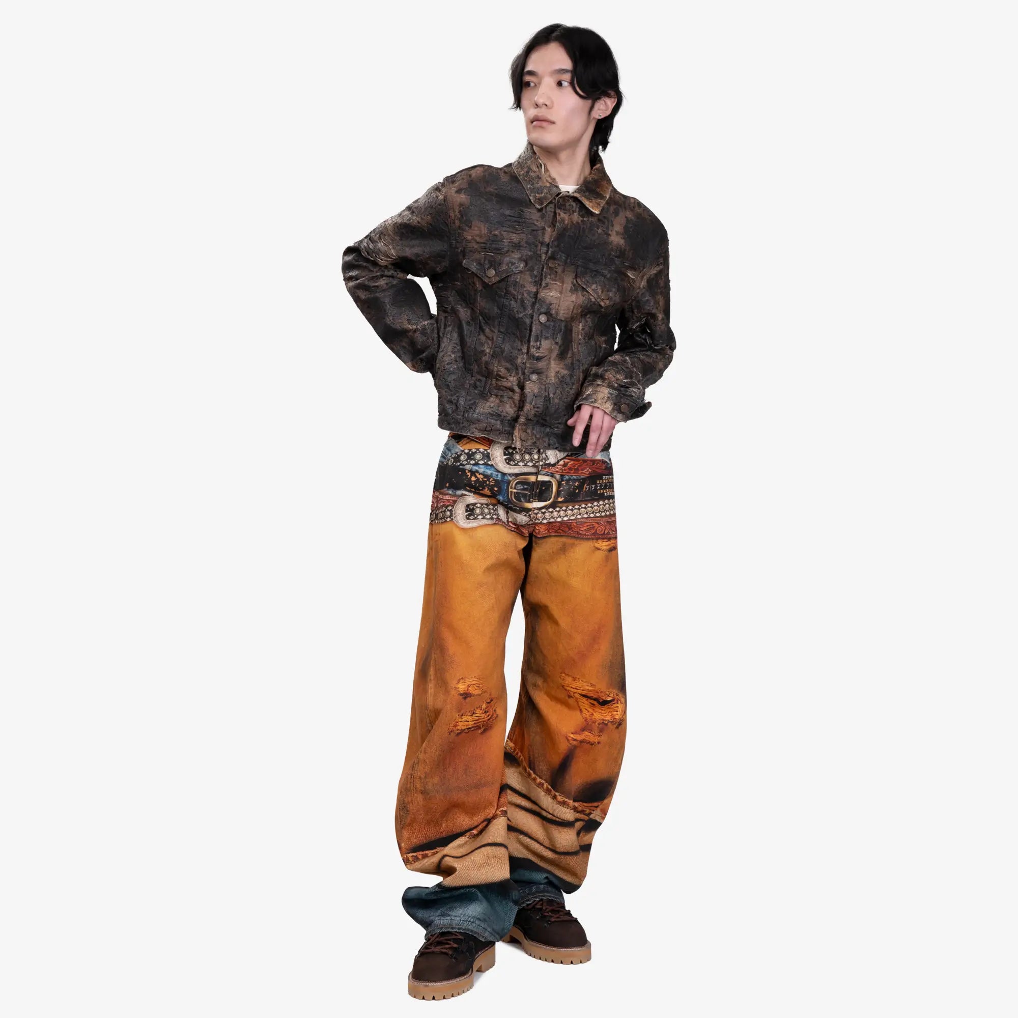 Acne Studios 2006M Loose Fit Jeans Rust Orange - 2