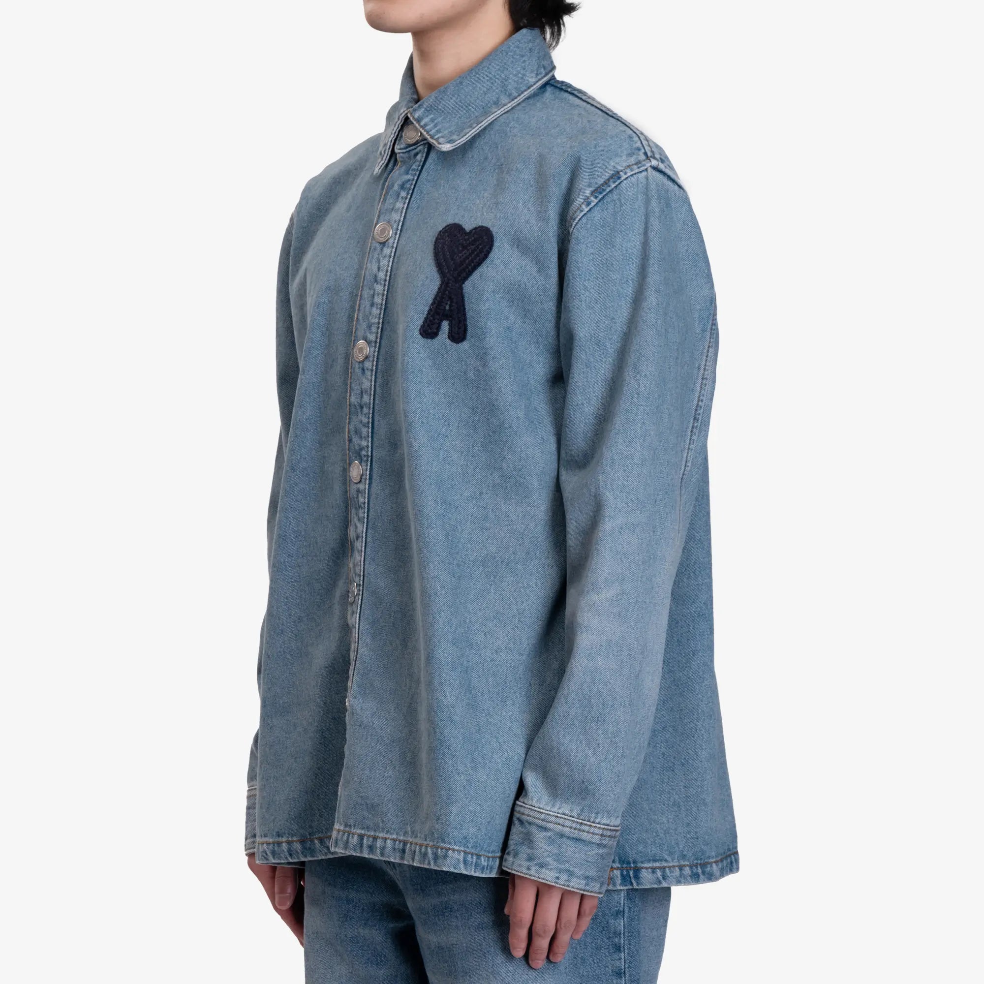 AMI ADC Overshirt Used Blue - 3