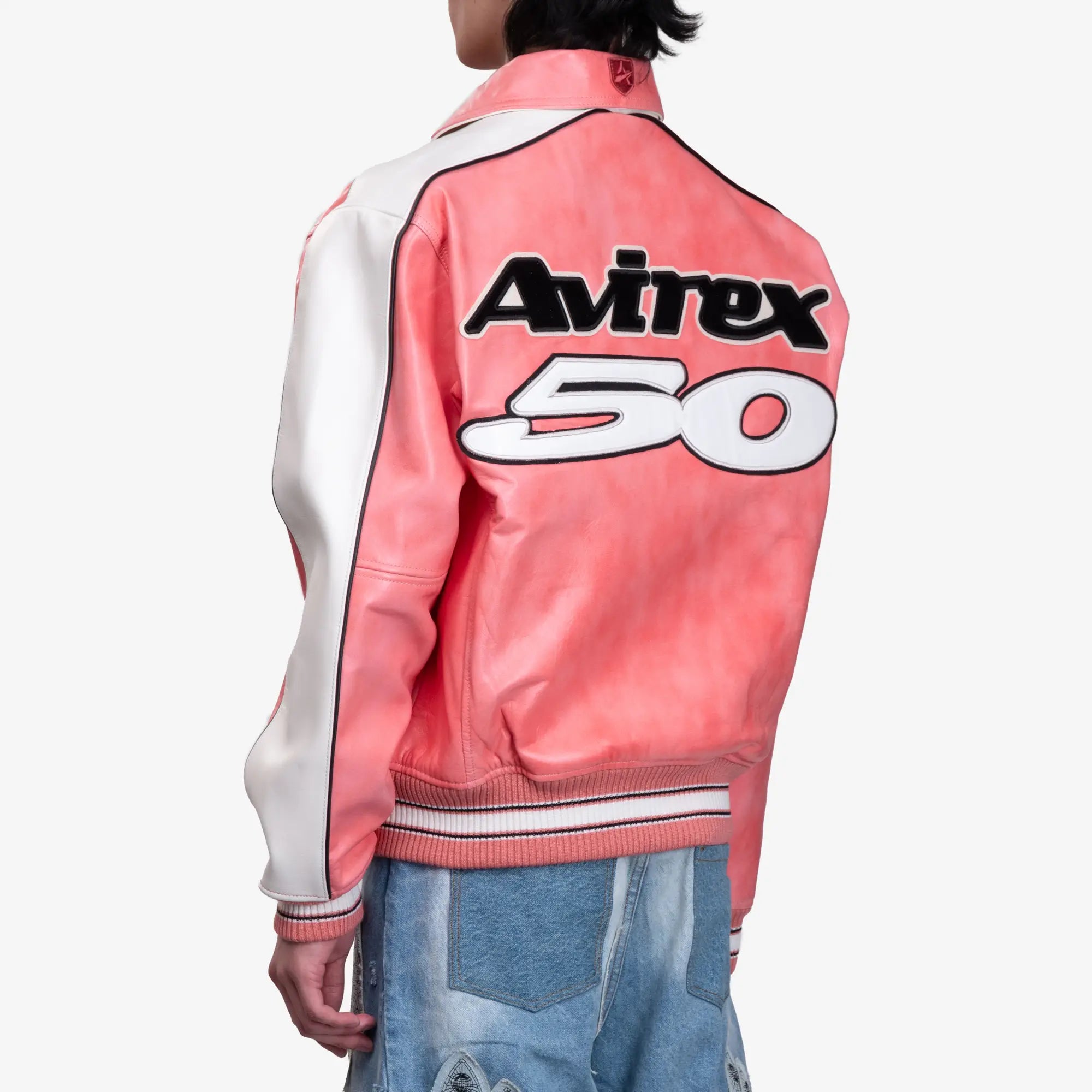 HELLSTAR Avirex All Star Leather Jacket Red - 4