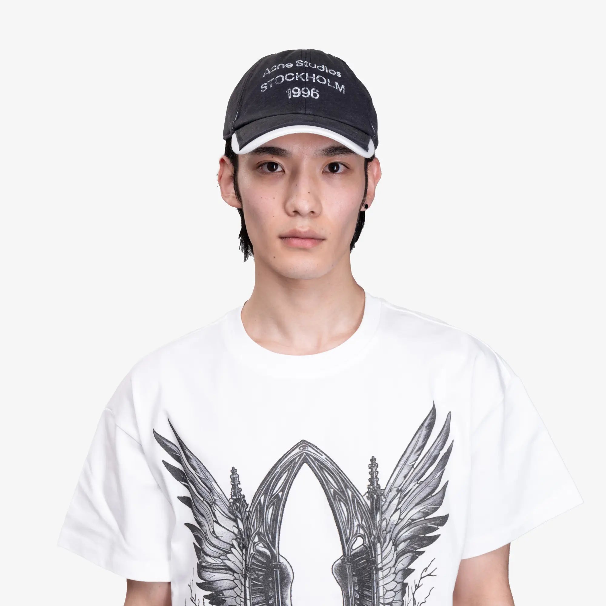 Acne Studios Logo Stamp Cap Black - 2