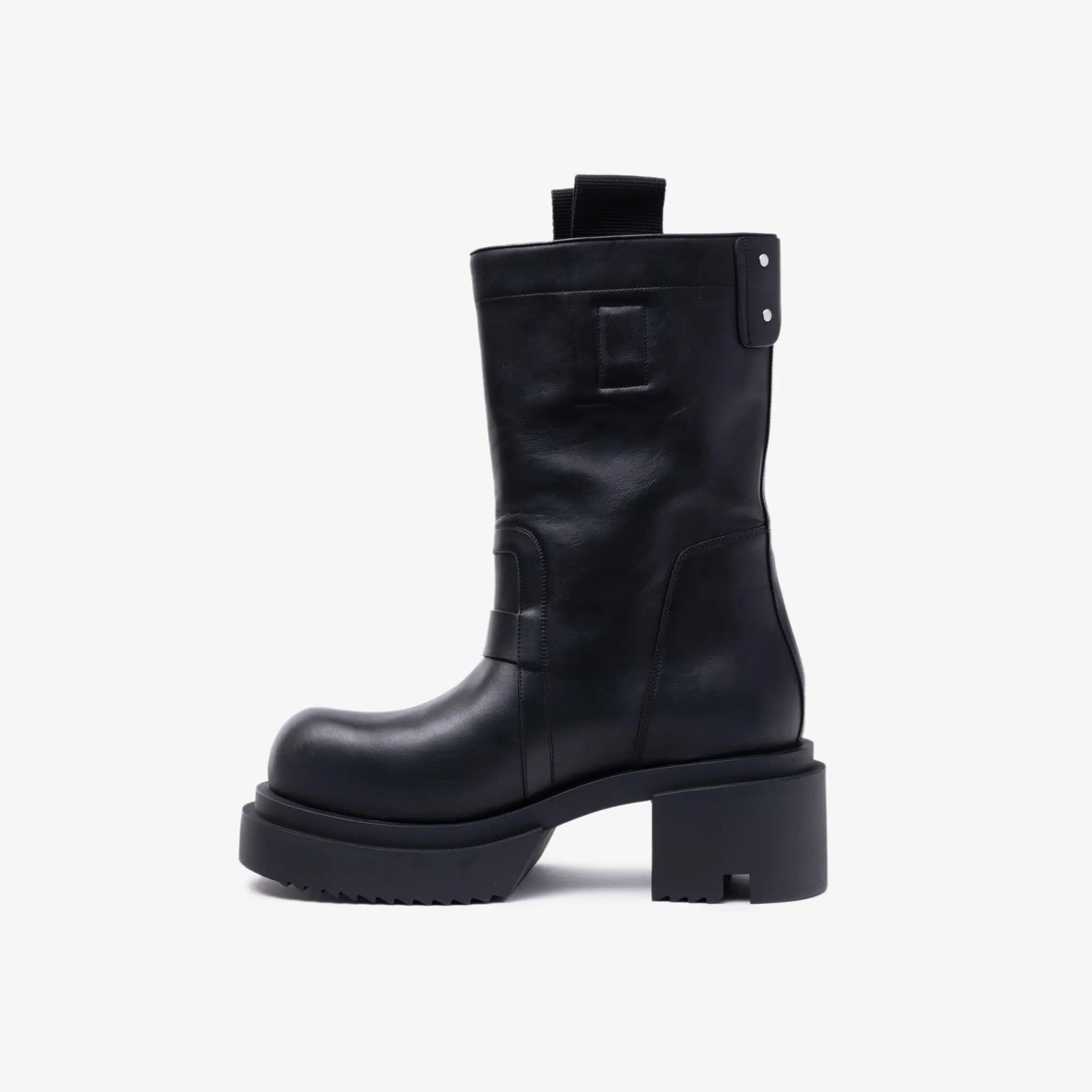Rick Owens Pull On Bogun Leather Boots Black - 4
